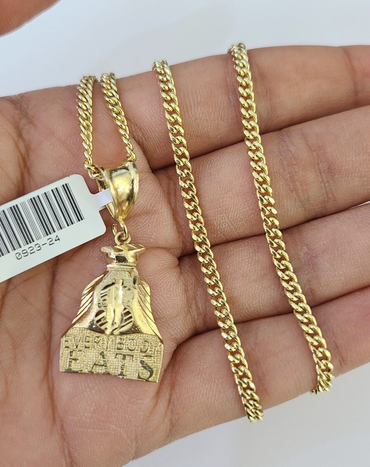 10K Gold Miami Cuban Chain Everybody Eats 18