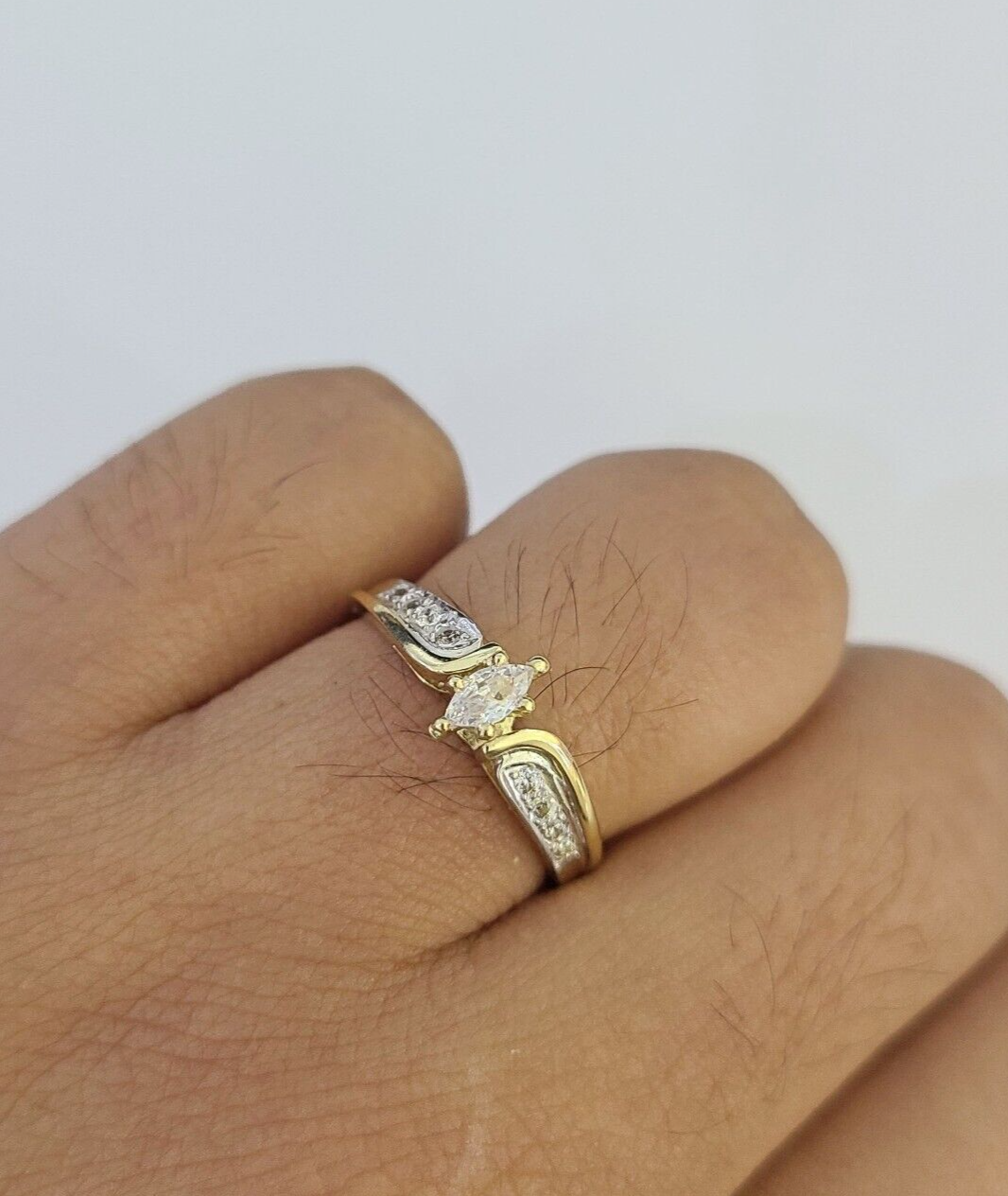 Real 10k Yellow Gold Ring Wedding Engagement Casual 10Kt Genuine All Sizes