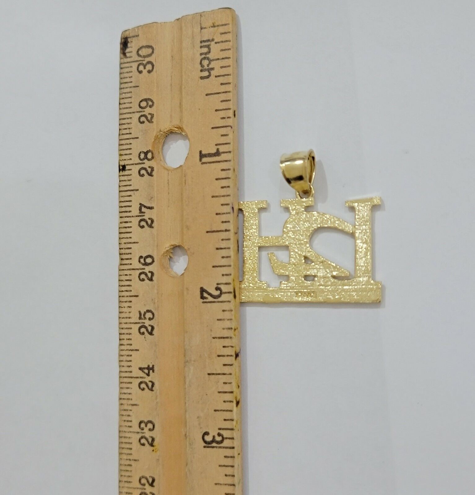 Real 10k Yellow gold charm Pendant LIVE TO HUSTLE 10kt gold