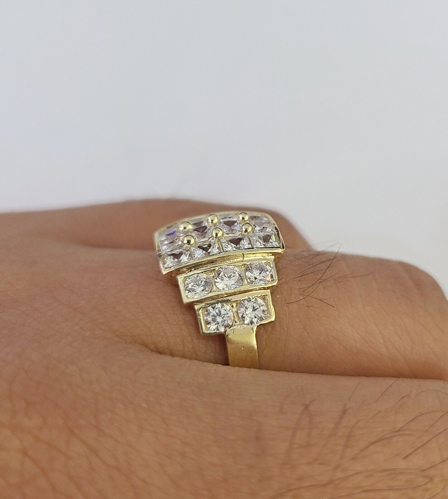 Real 10k Yellow Gold Ring Wedding Engagement Casual 10Kt All Sizes