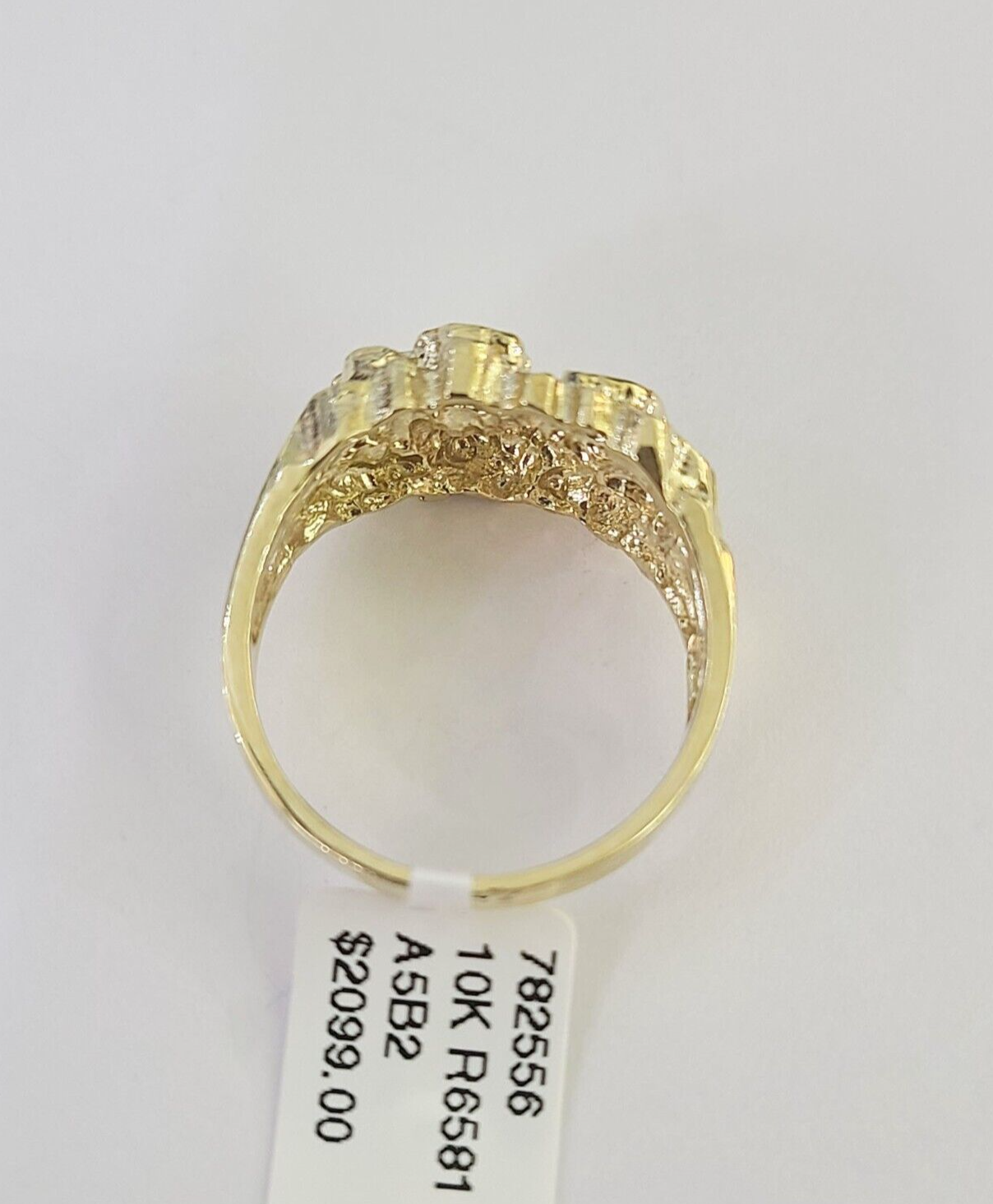 Real 10k Nugget Ring Yellow Gold Casual Ring 10kt Genuine All Sizes