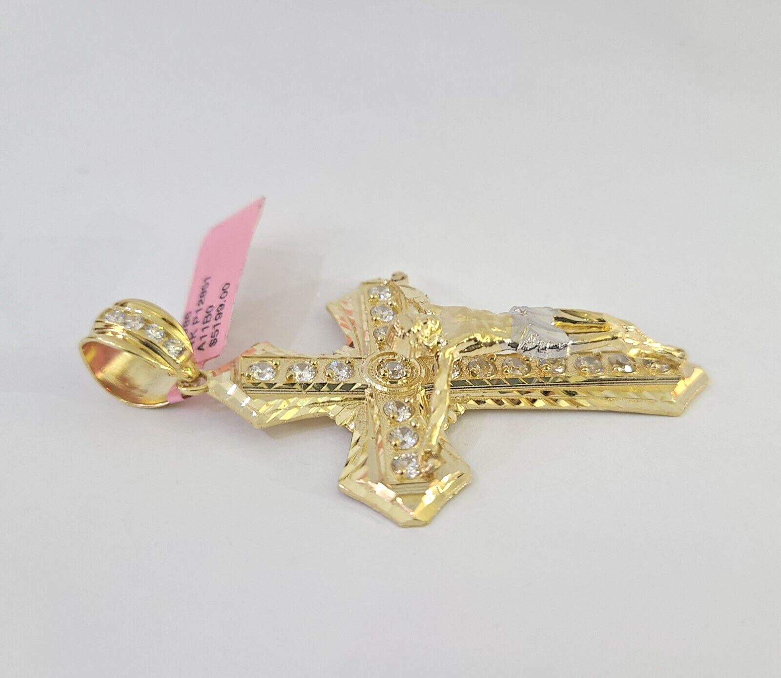 14k Jesus Christ Cross Charm Pendant Yellow Gold REAL Genuine 14kt