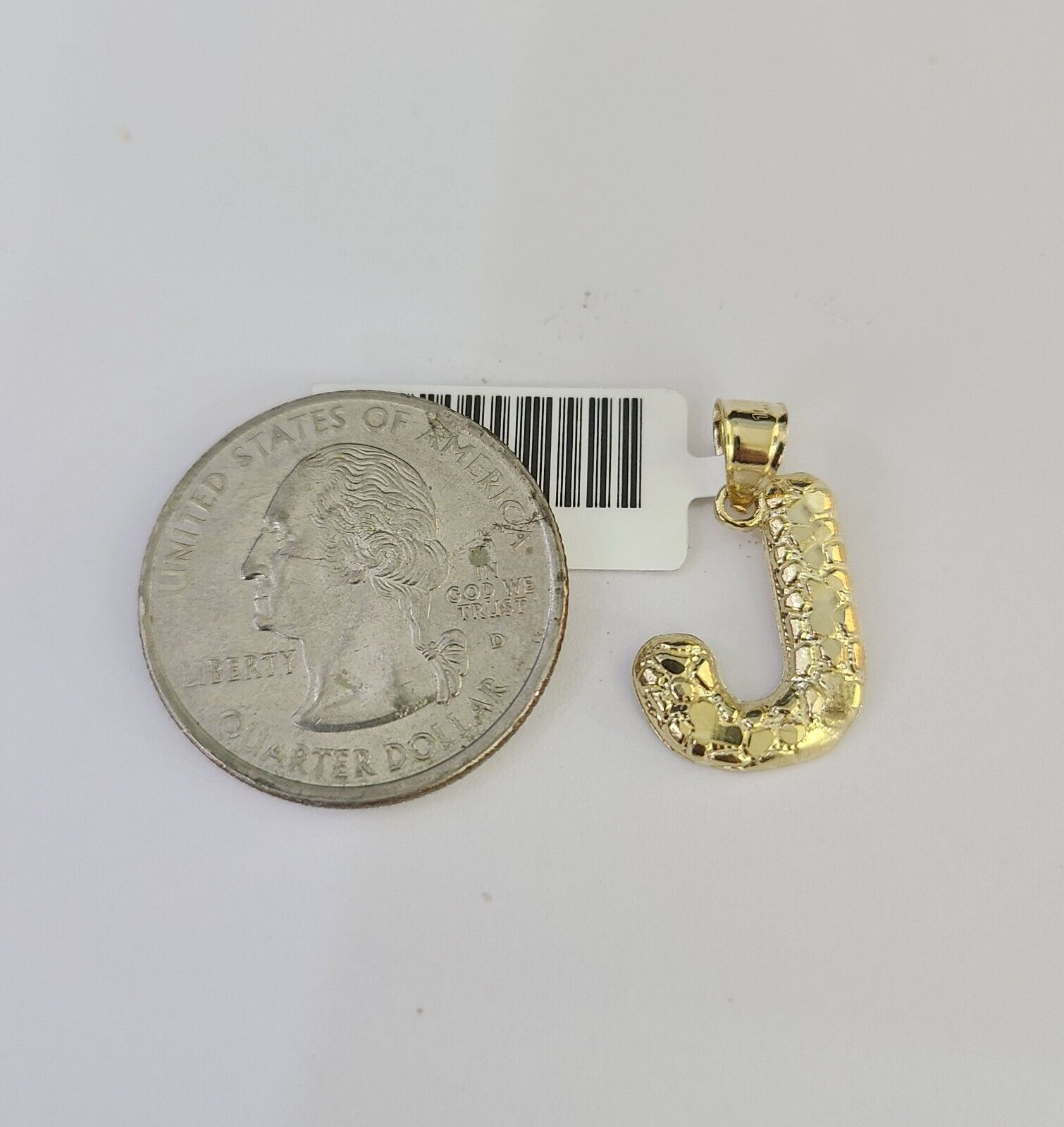 10k Gold Initial J Charm Rope Chain 16"-26" 2.5mm SET Necklace Alphabet Pendant