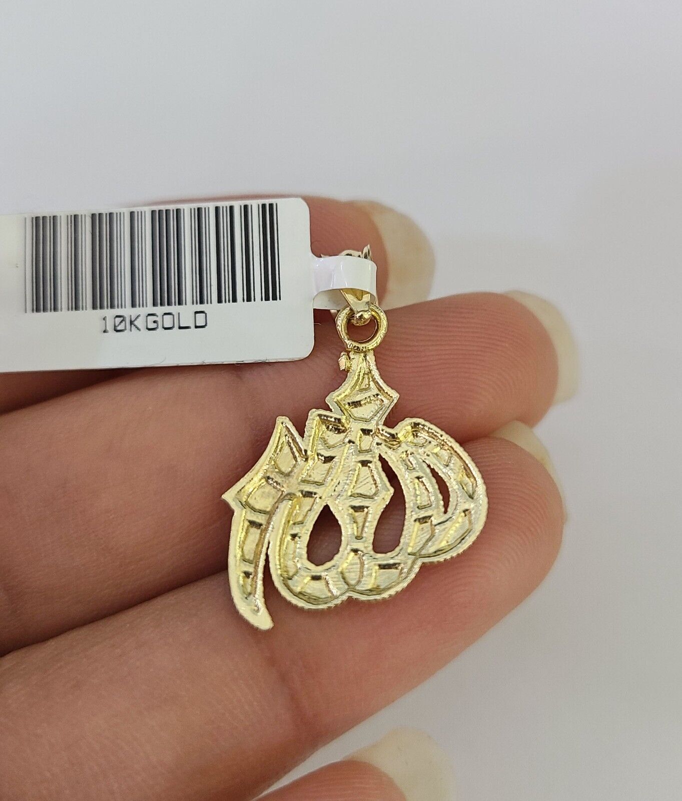 10k Solid Rope Chain 2mm Allah Pendant Charm Necklace SET 18-22" Ladies