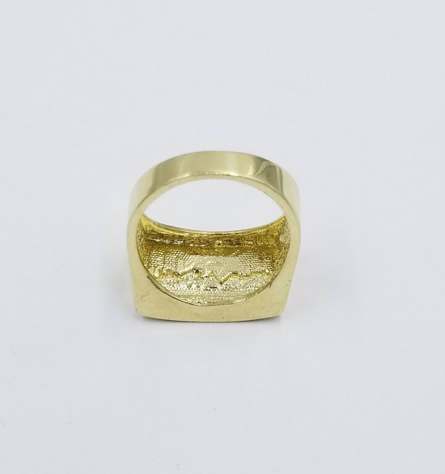 REAL 10k Yellow Gold Last Supper Ring Cross Design Men's Ring, All Sizes