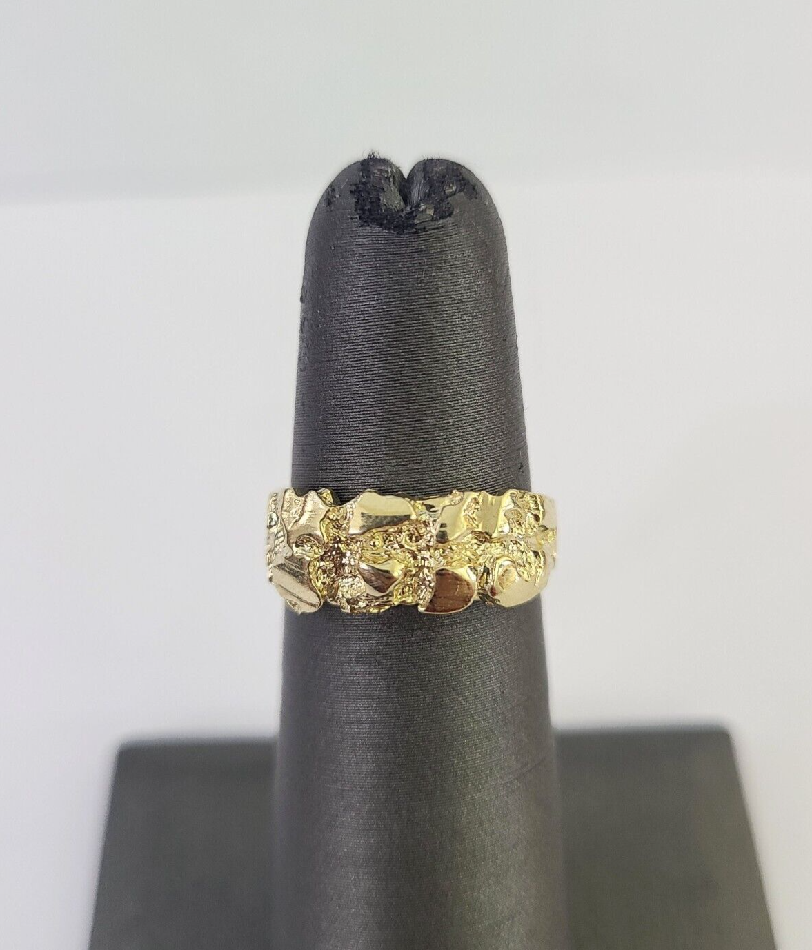 Real 10k Nugget Ring Yellow Gold Casual Ring 10kt Genuine Kids All Sizes
