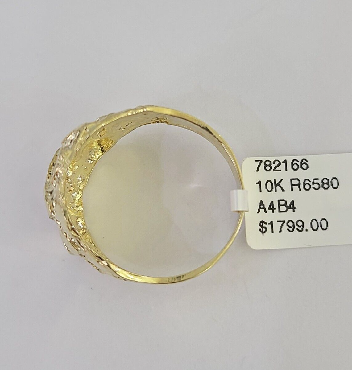 Real 10k Nugget Ring Yellow Gold Casual Ring 10kt Genuine All Sizes