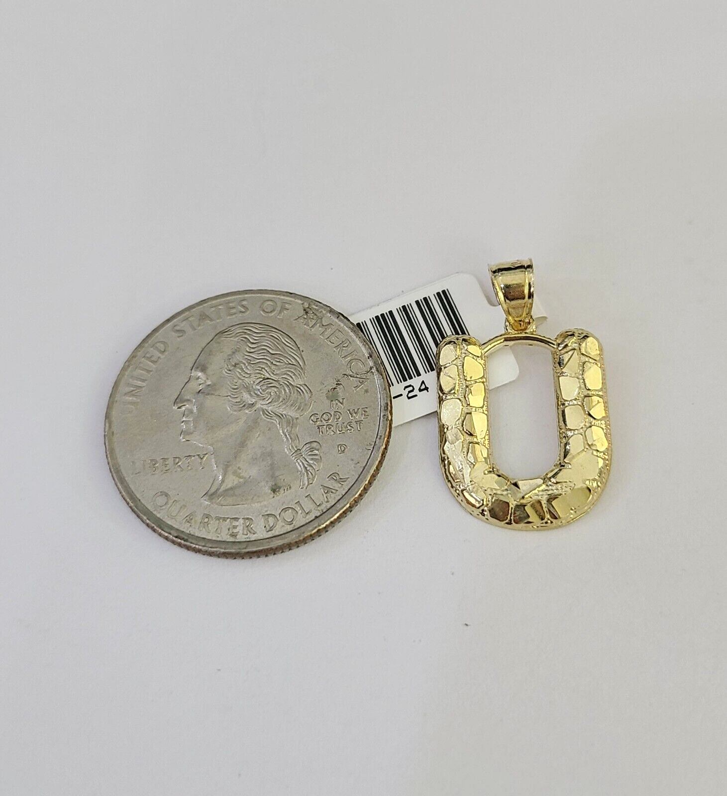 10k Gold Initial U Charm Rope Chain 16"-26" 2.5mm SET Necklace Alphabet Pendant