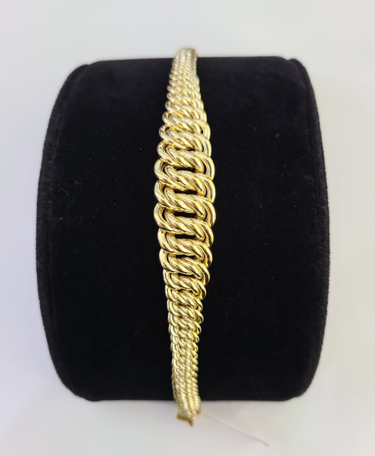 14K Gold Princesa Ring Bracelet 7.5" 7mm Real Yellow SET Flat Byzantine 14Kt All Sizes