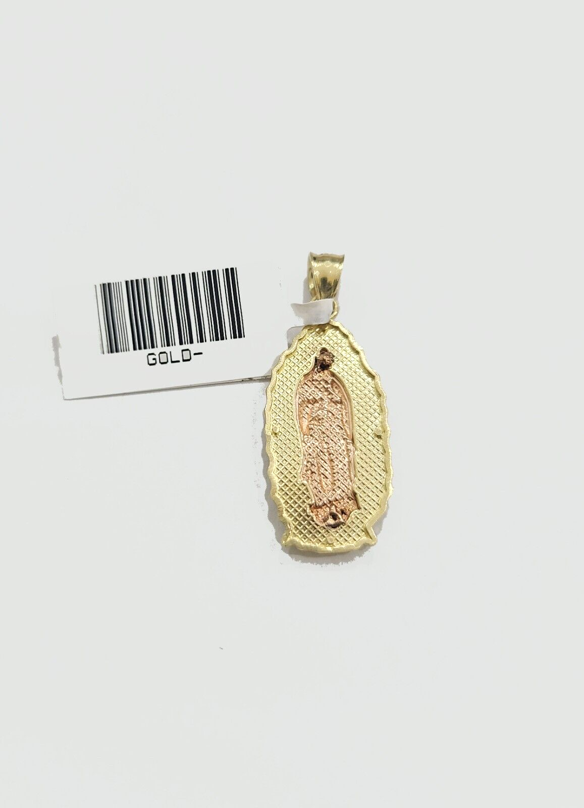 Real 10k Yellow Gold Virgin Mary Pendant 10kt Gold Charm For Necklace