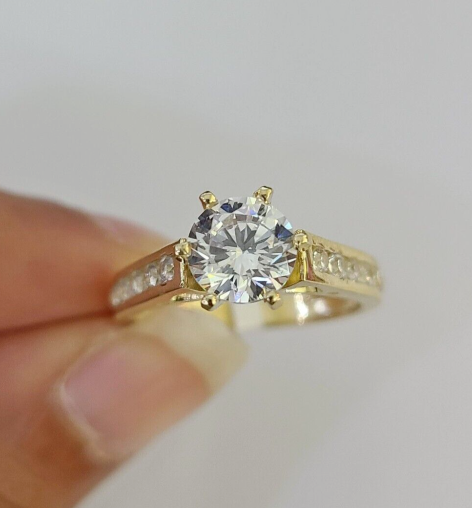 Real 10k Yellow Gold Ring Wedding Engagement Casual 10Kt Genuine All Sizes