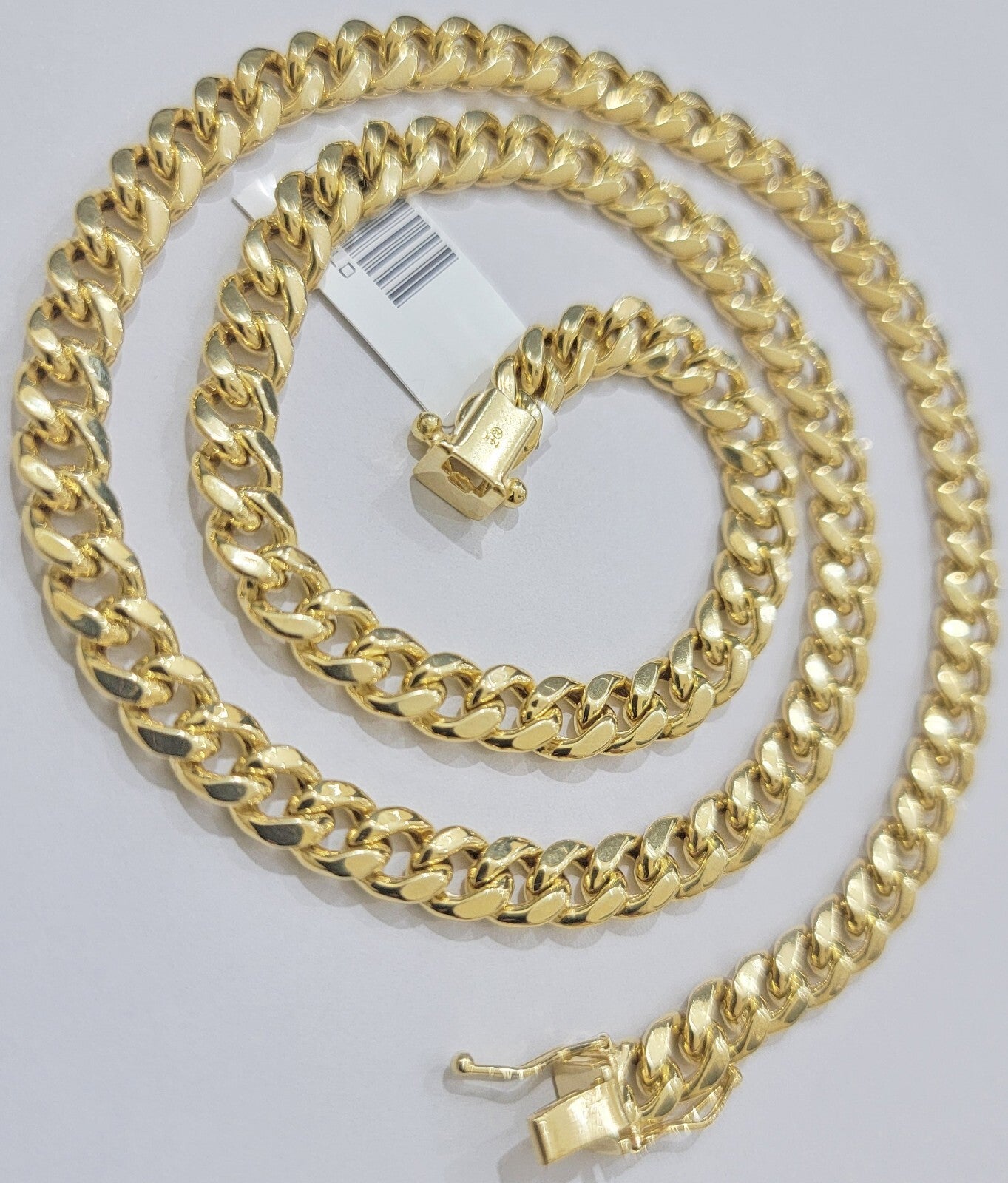 Real 14k Gold Necklace Miami Cuban Link chain 6mm 18" - 28 Inch Strong, 14kt Men