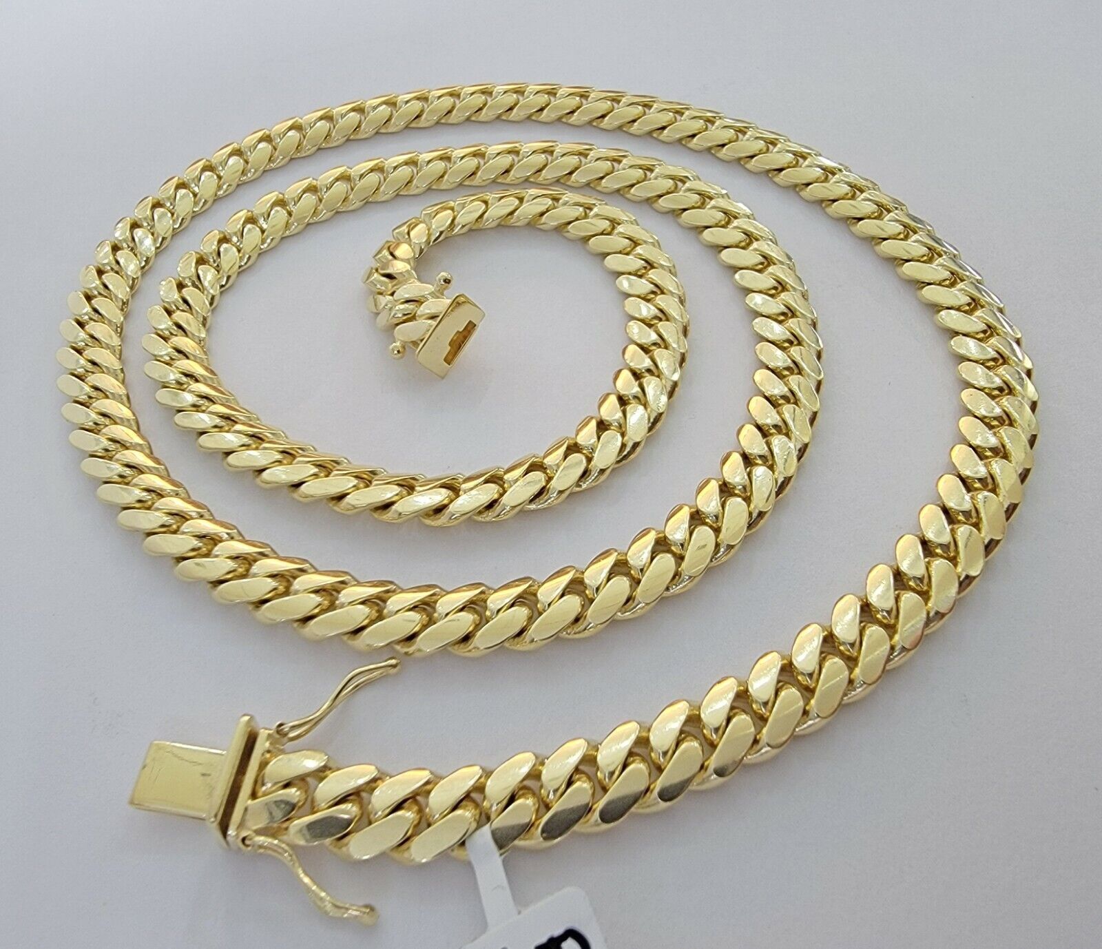 6mm Miami Cuban Link Chain Necklace 26 Inch SOLID 14k Yellow Gold REAL 14kt - GoldenlinQ