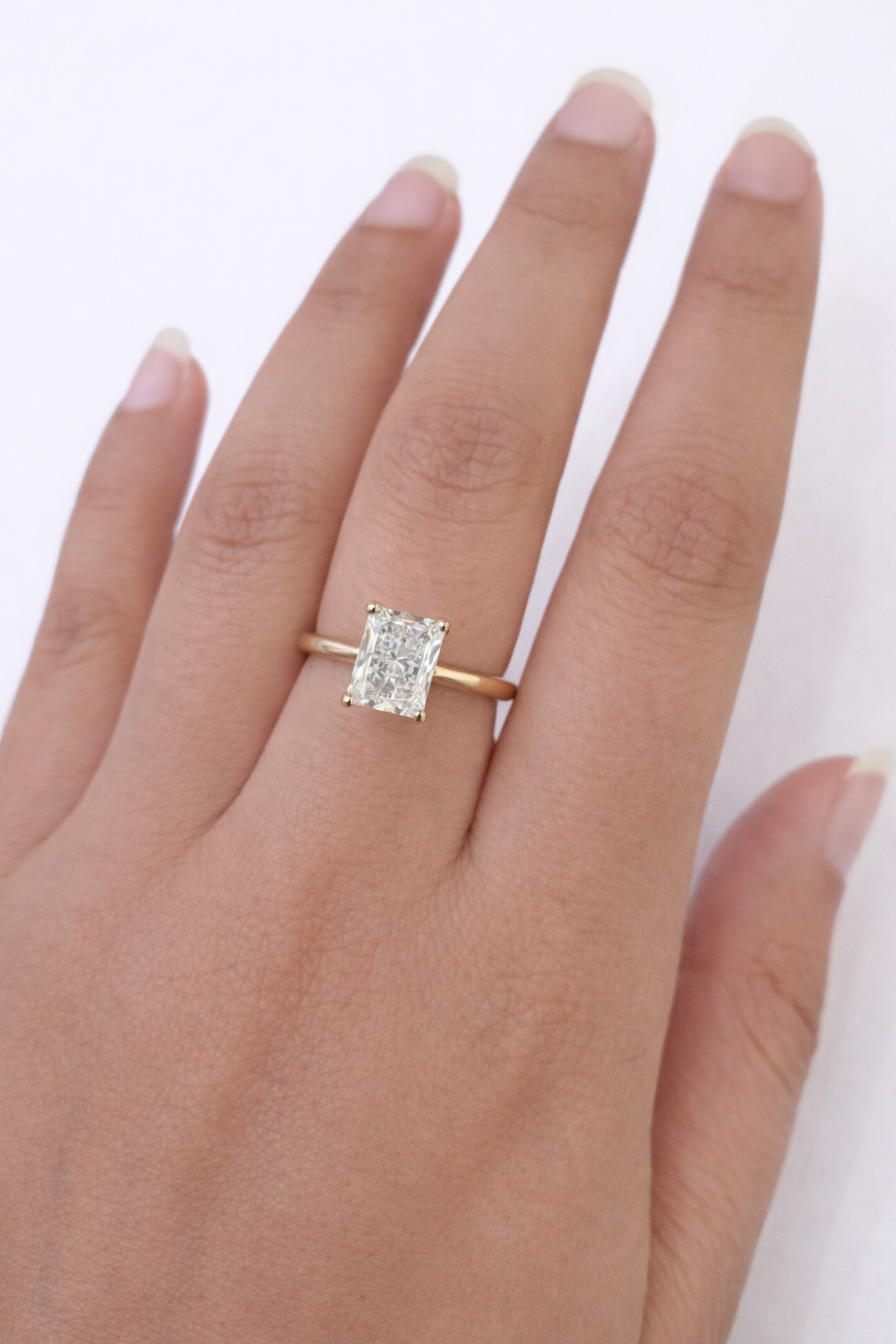 Real 14k 2 CTW Yellow Gold Lab Diamond Ladies Engagement Ring All Sizes