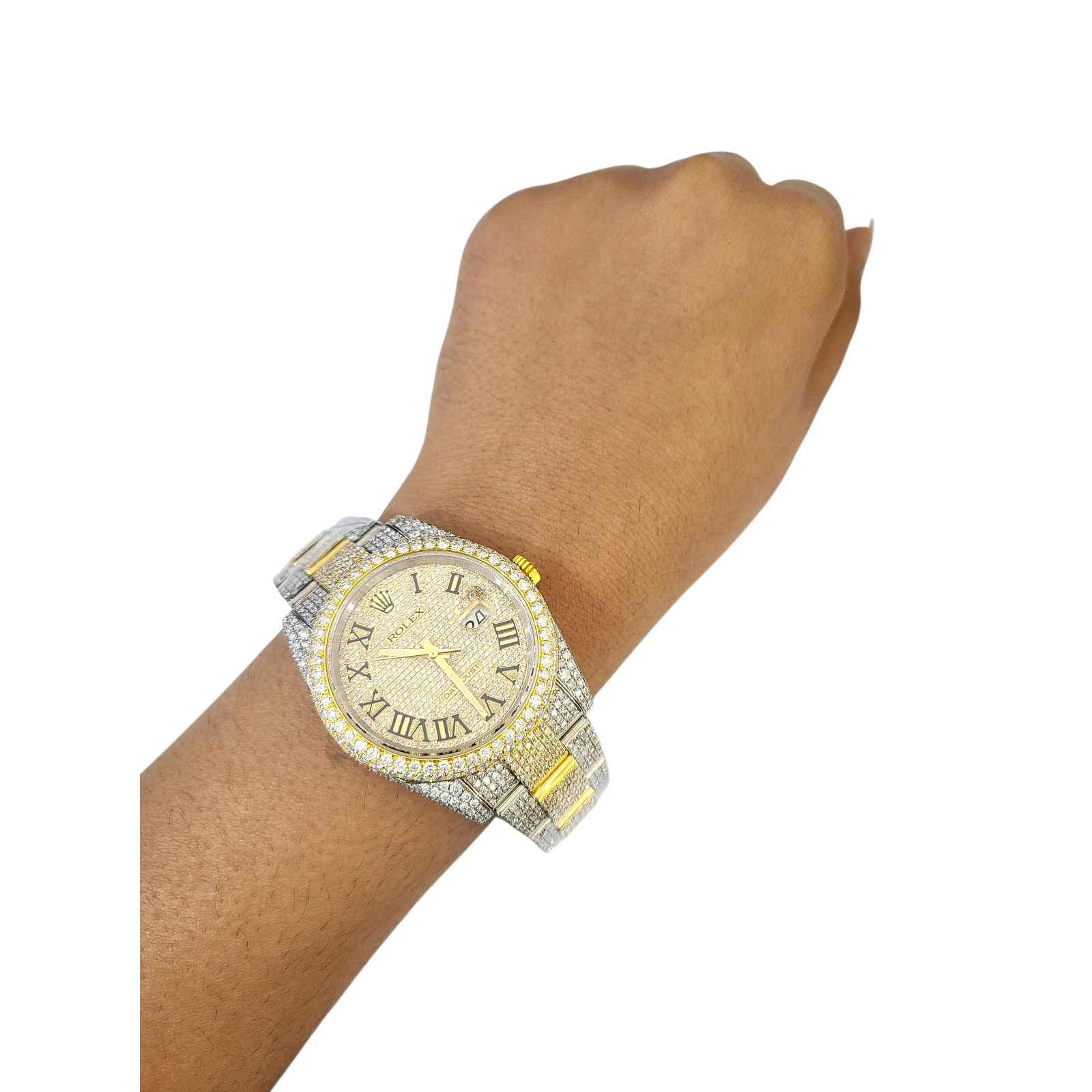 Rolex Men's Diamonds Watch With 12 CT Natural Diamonds