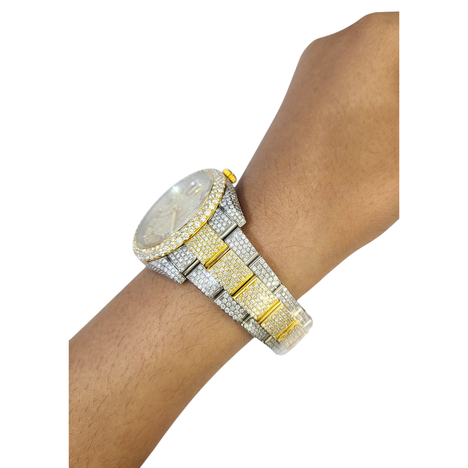 Rolex Men's Diamonds Watch With 12 CT Natural Diamonds