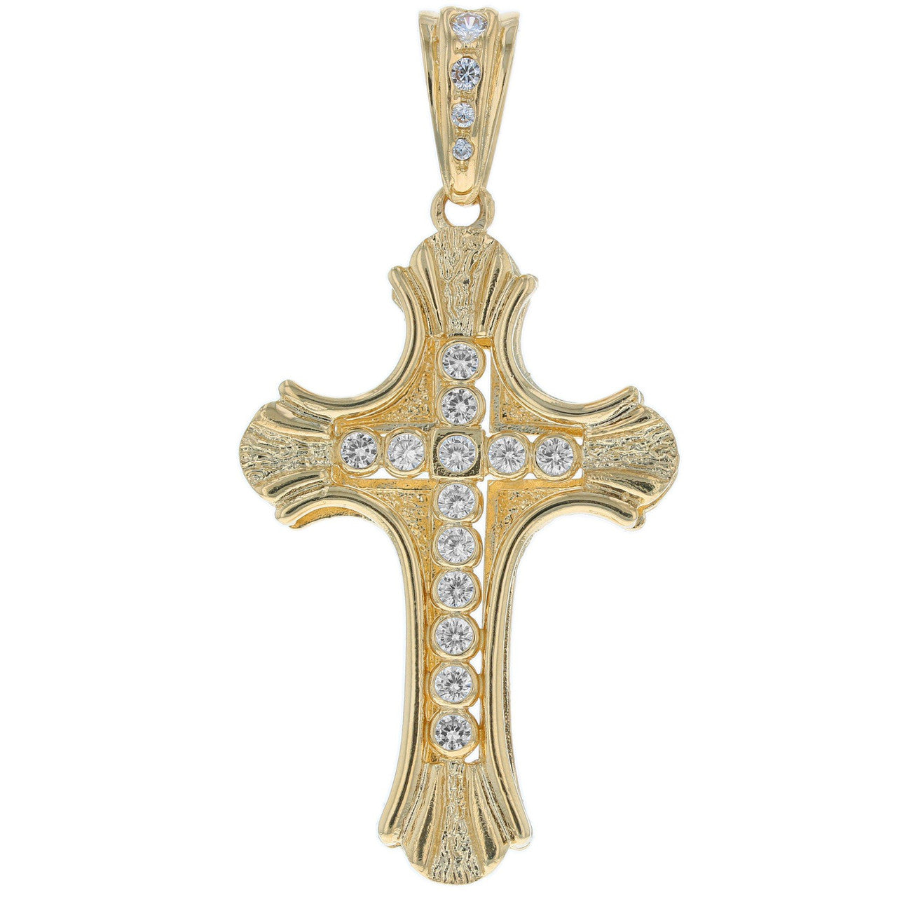 Two Tone Gold Medium Jesus on Cross Celtic Crucifix Religious Charm Pendant (SKU# P8026) (Copy)