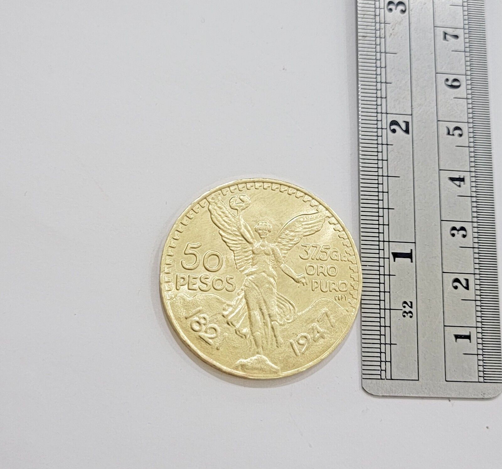 Centenario Coin Custom Solid 10k Yellow Gold 50 Pesos 1947 Mexico Mexican Coin - GoldenlinQ