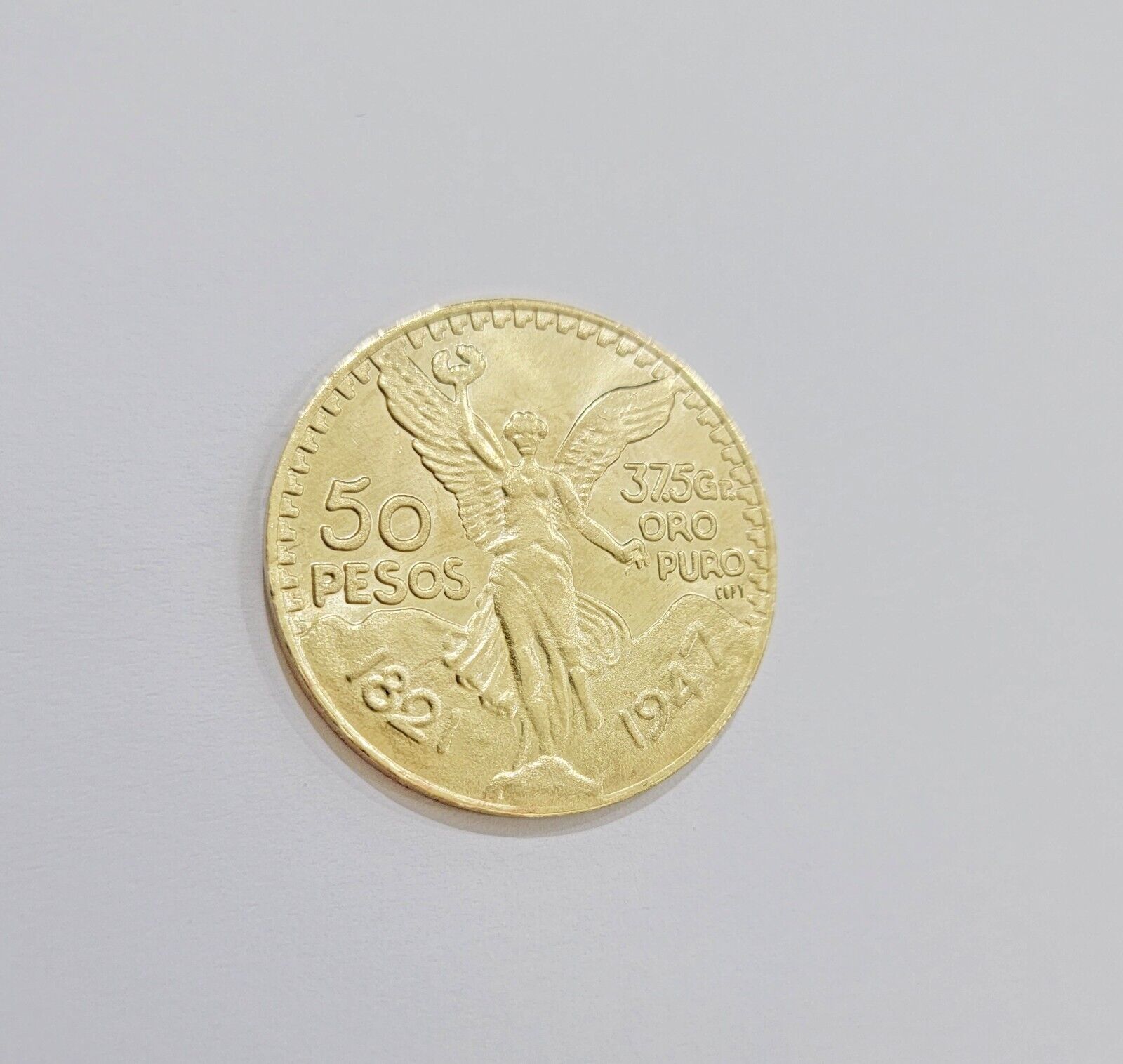 Centenario Coin Custom Solid 10k Yellow Gold 50 Pesos 1947 Mexico Mexican Coin - GoldenlinQ