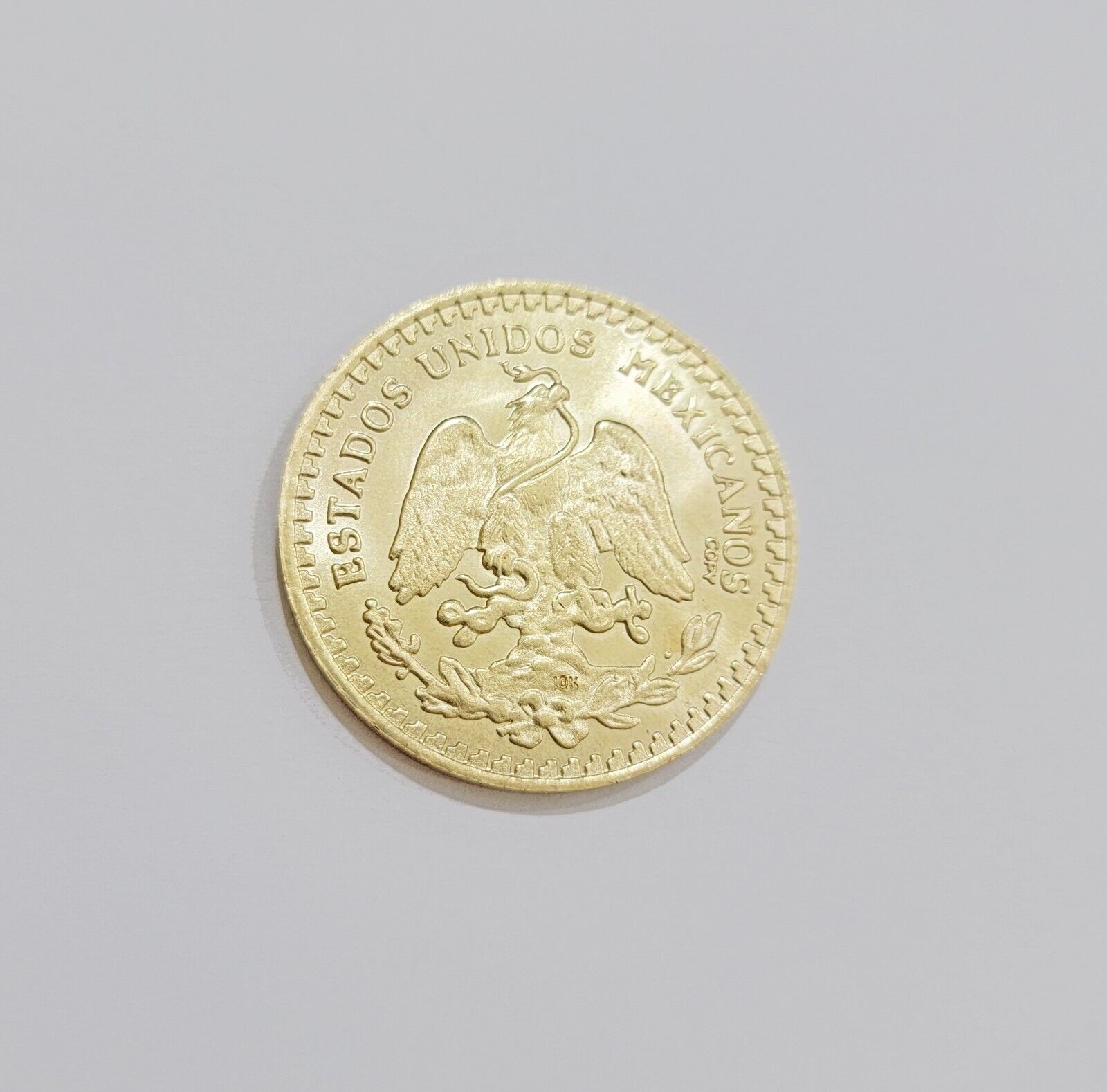 Centenario Coin Custom Solid Yellow 10k Gold 50 Pesos 1947 Mexico Mexican Coin - GoldenlinQ