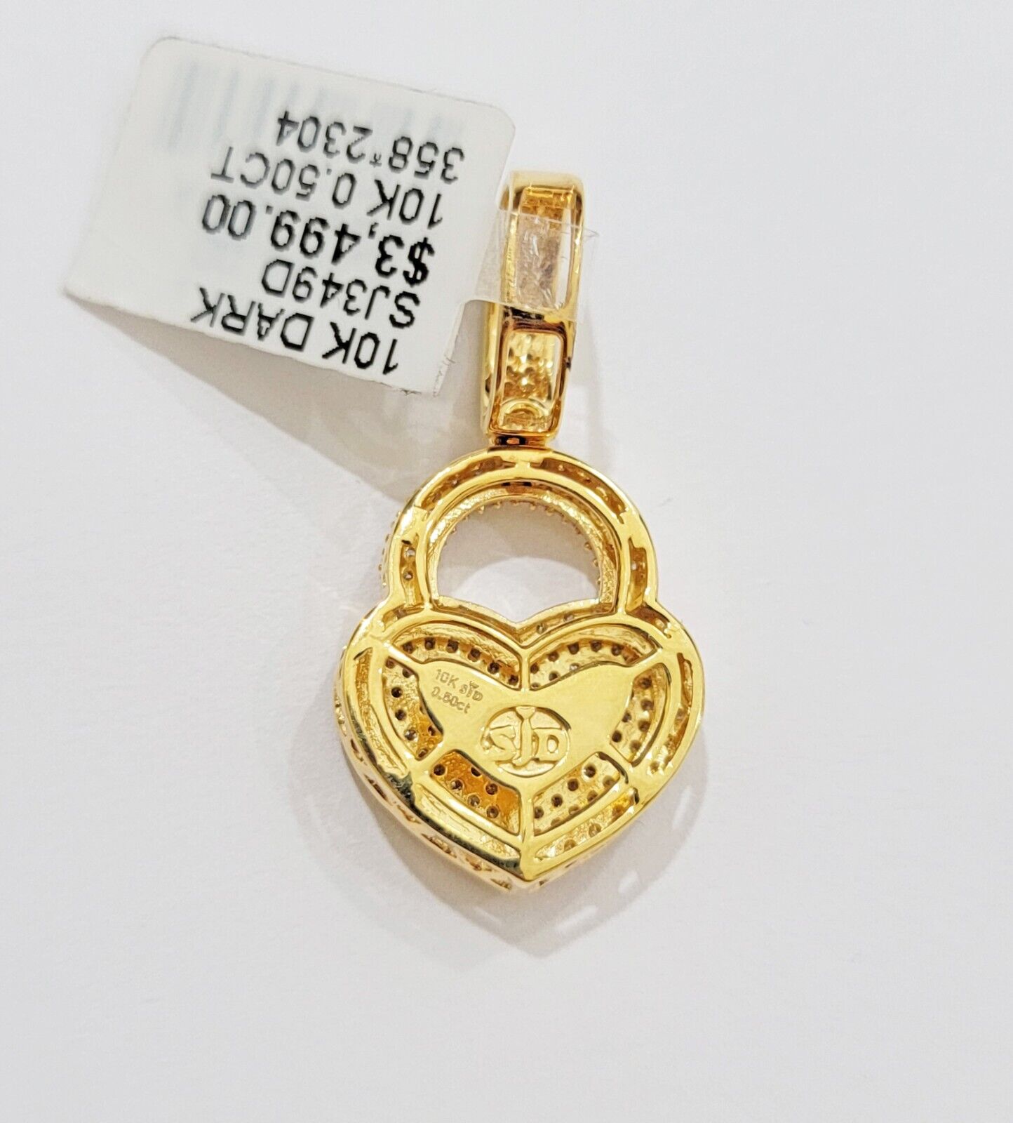 Diamond Key charm pendant Real 10k gold 1/2 Natural Diamonds For Men Women, REAL - GoldenlinQ