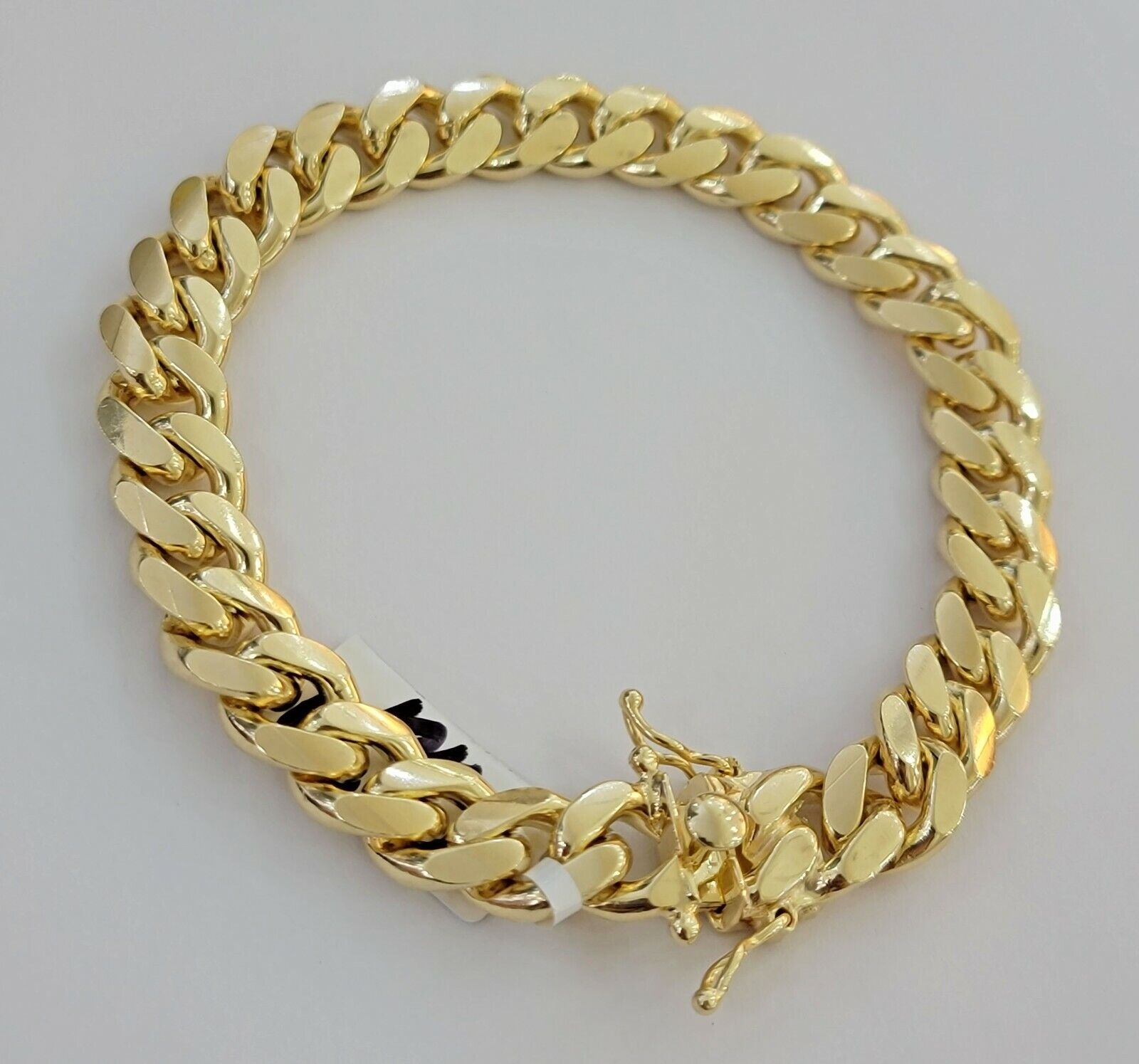 Mens 10k Gold Bracelet 9 Inch Miami Cuban Link 11mm Solid 10KT Yellow Gold REAL - GoldenlinQ