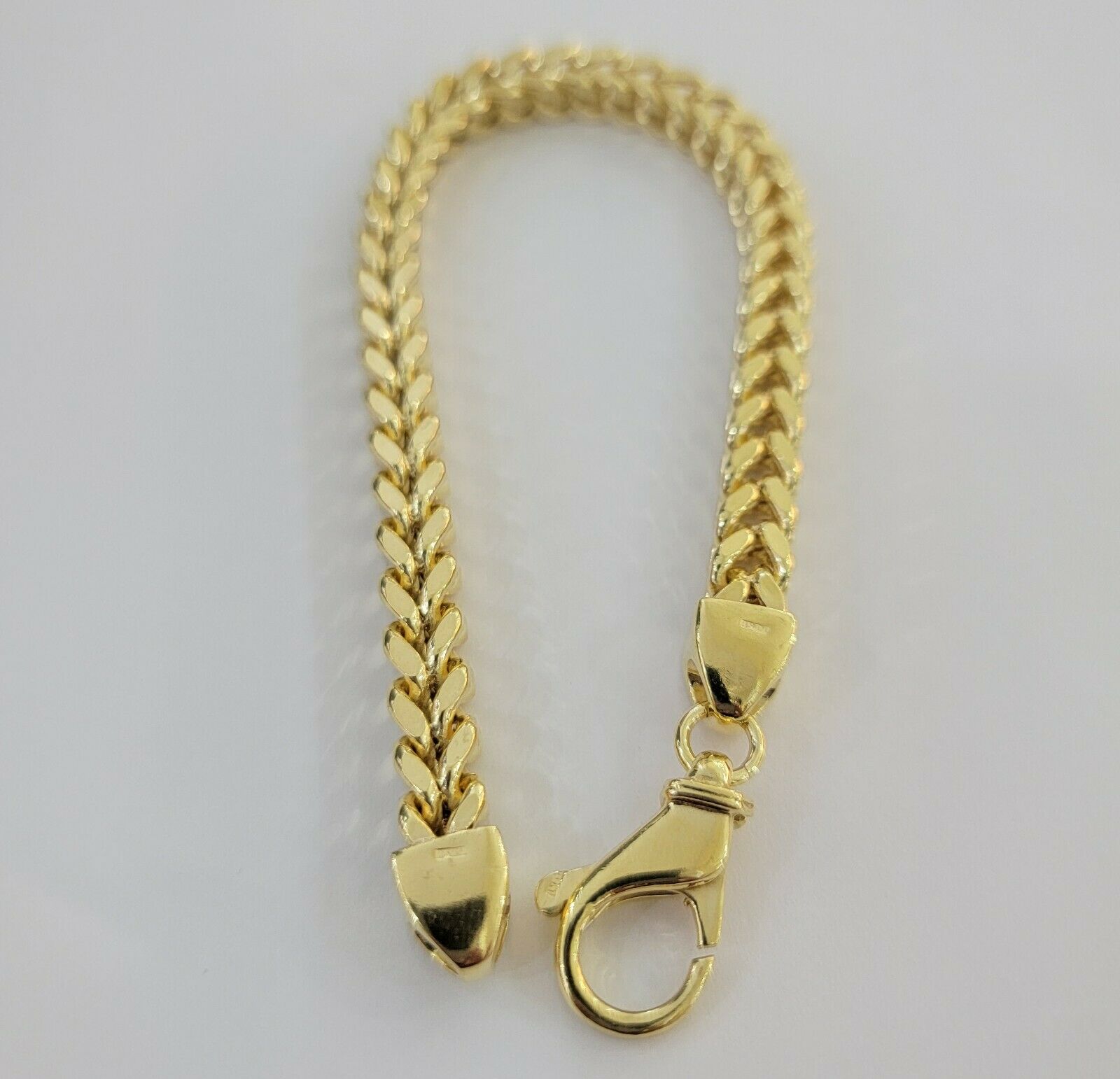 Men's 10k Gold Franco Bracelet 8" 6mm 10kt Yellow Gold Authentic 10kt MEN STRONG - GoldenlinQ