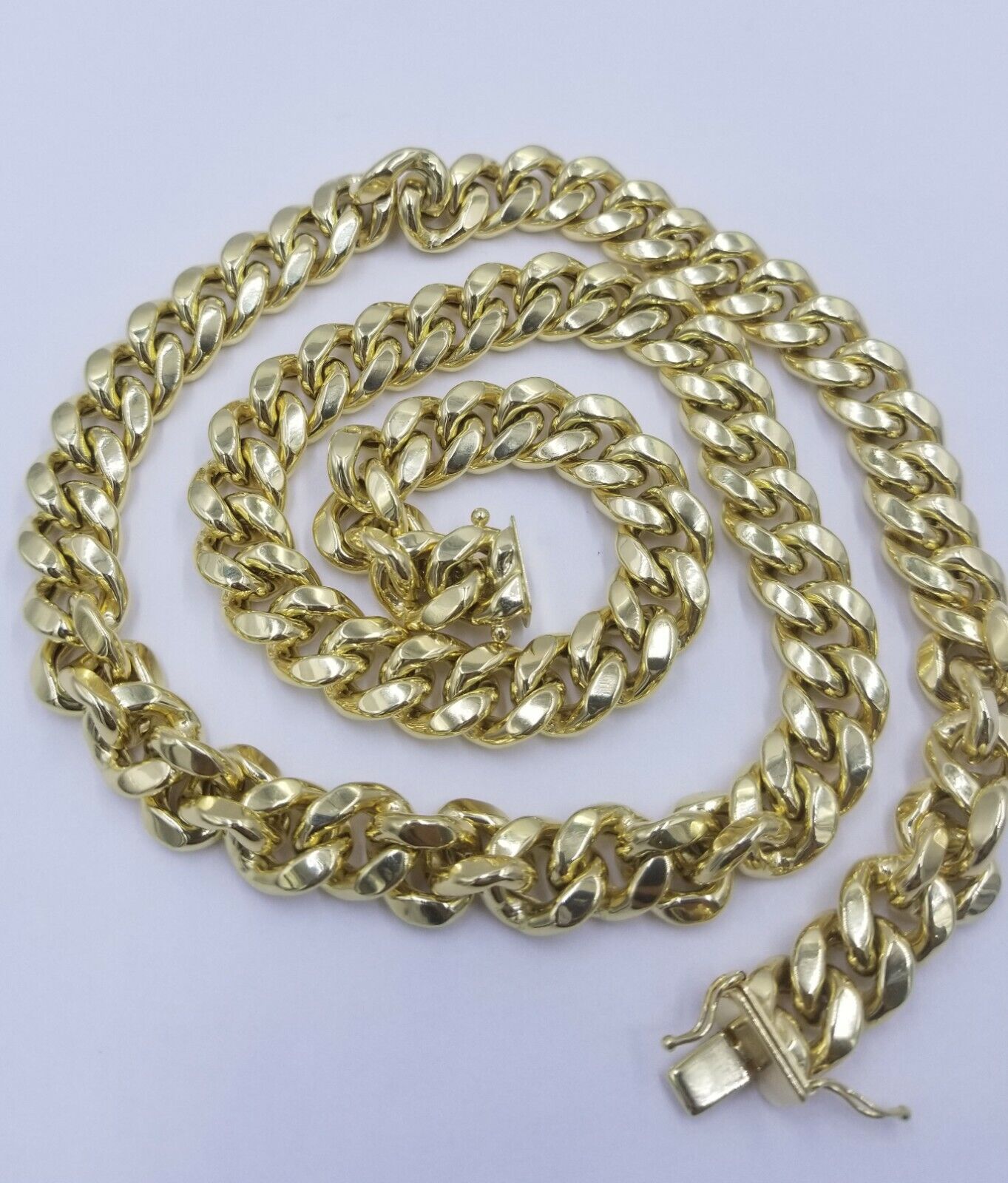 Mens 10K Yellow Gold 26" 11mm Chain Miami Cuban Link Necklace Box Lock REAL 10KT - GoldenlinQ