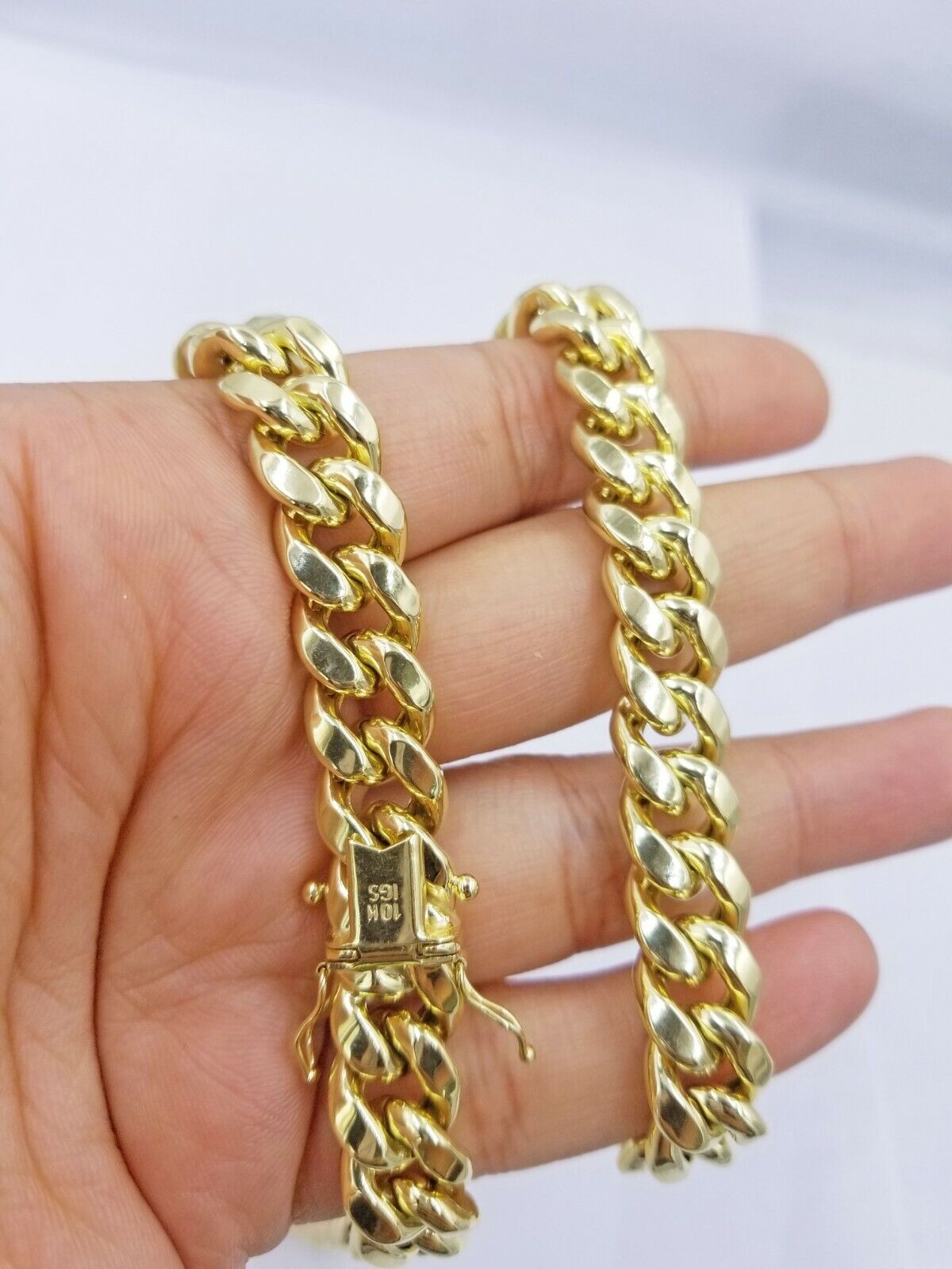 Mens 10K Yellow Gold 26" 11mm Chain Miami Cuban Link Necklace Box Lock REAL 10KT - GoldenlinQ
