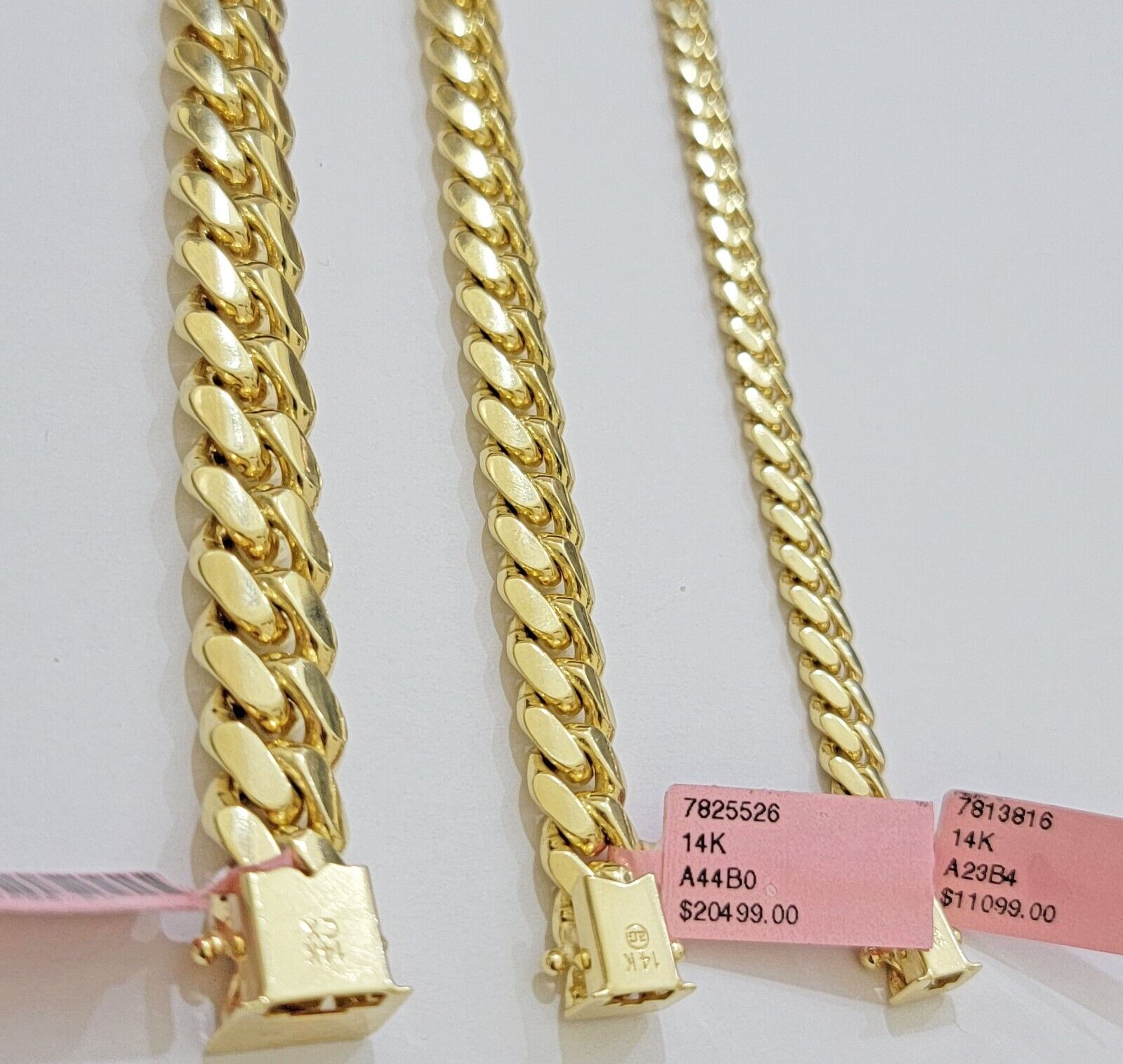 Mens 14k Gold Bracelet Miami Cuban Link REAL 14kt SOLID 6 - 10mm & 7.5 - 9 Inch - GoldenlinQ