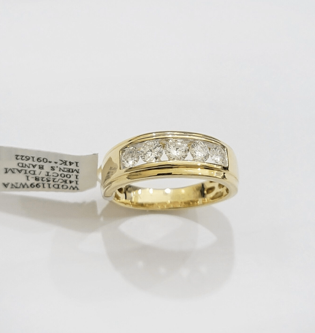 Mens 14k Gold Diamond Band Engagement Wedding Ring 1CT Natural Diamond Solid 10k - GoldenlinQ