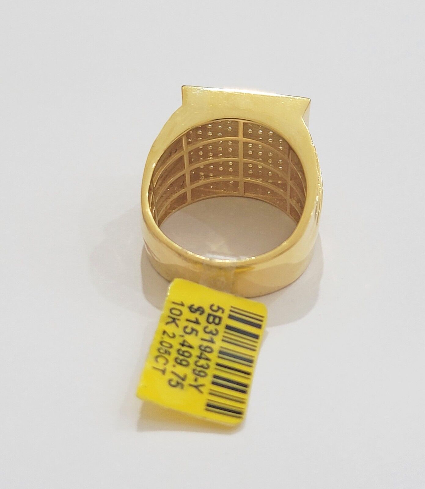 Mens diamond ring 10k yellow gold 2.05 Ct diamonds 10kt dark yellow gold Band - GoldenLinQ