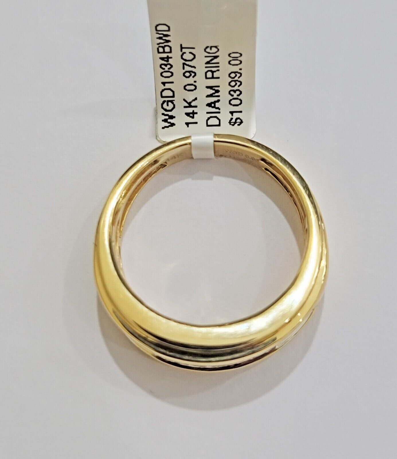 Mens Engagement Wedding Band REAL 14k Yellow Gold Natural Diamond Band Ring SALE - GoldenLinQ