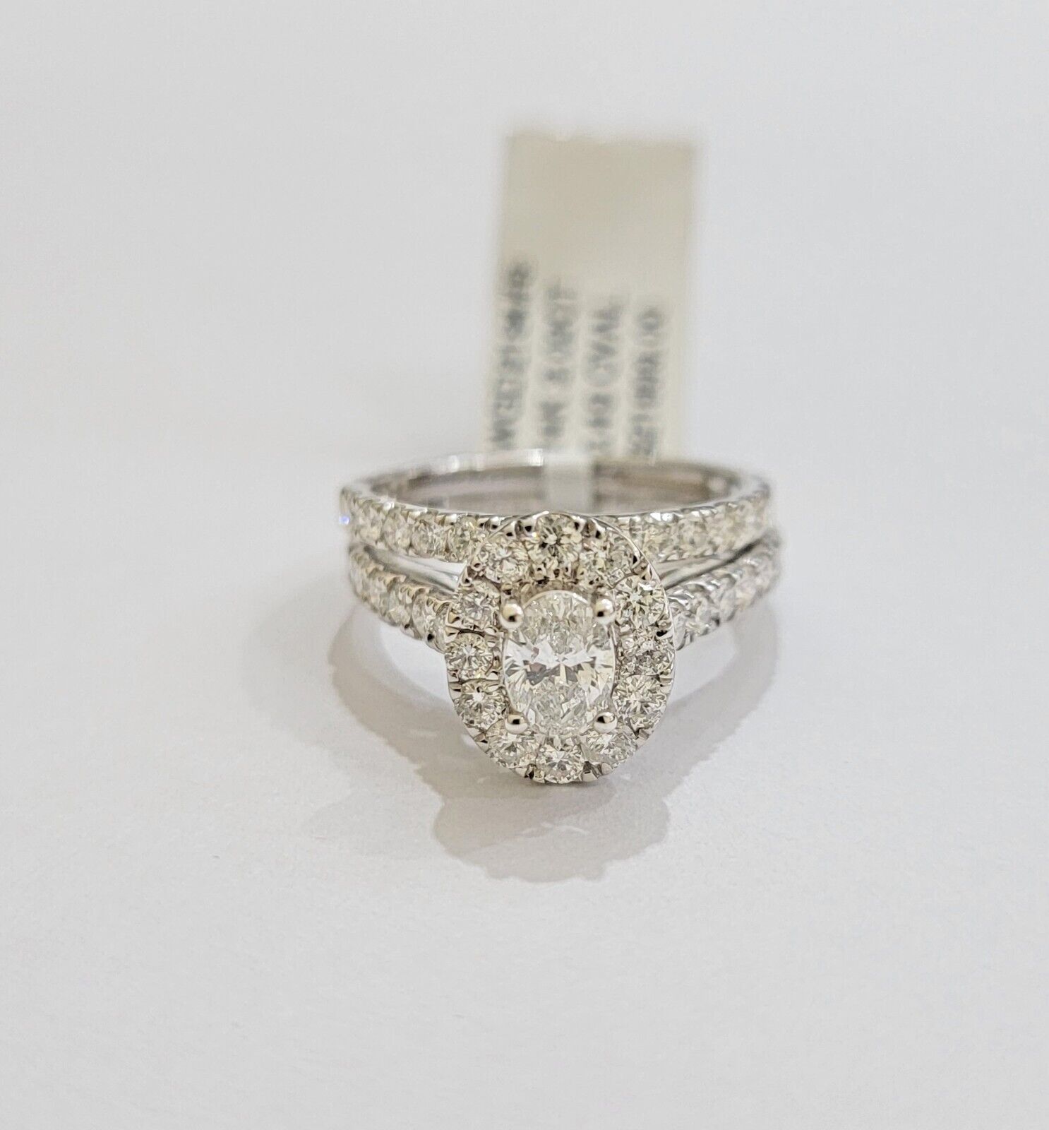 Natural Diamond Ring 2 Carat 14k White Gold Ladies Ring Band Set Real Genuine - GoldenLinQ