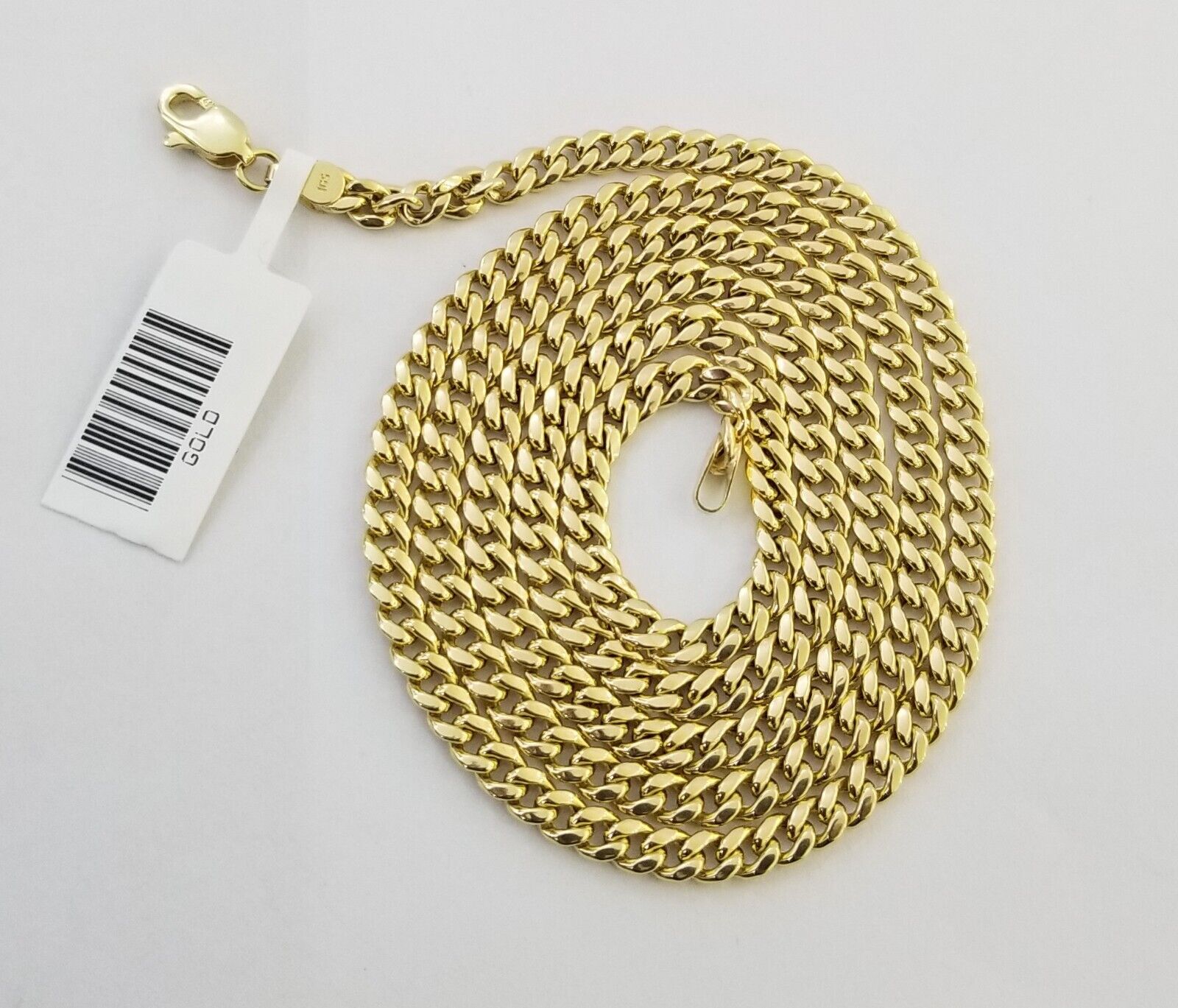 Real 10 k Gold Last Supper Charm Miami Cuban Chain 4mm 24" Necklace pendant set - GoldenlinQ