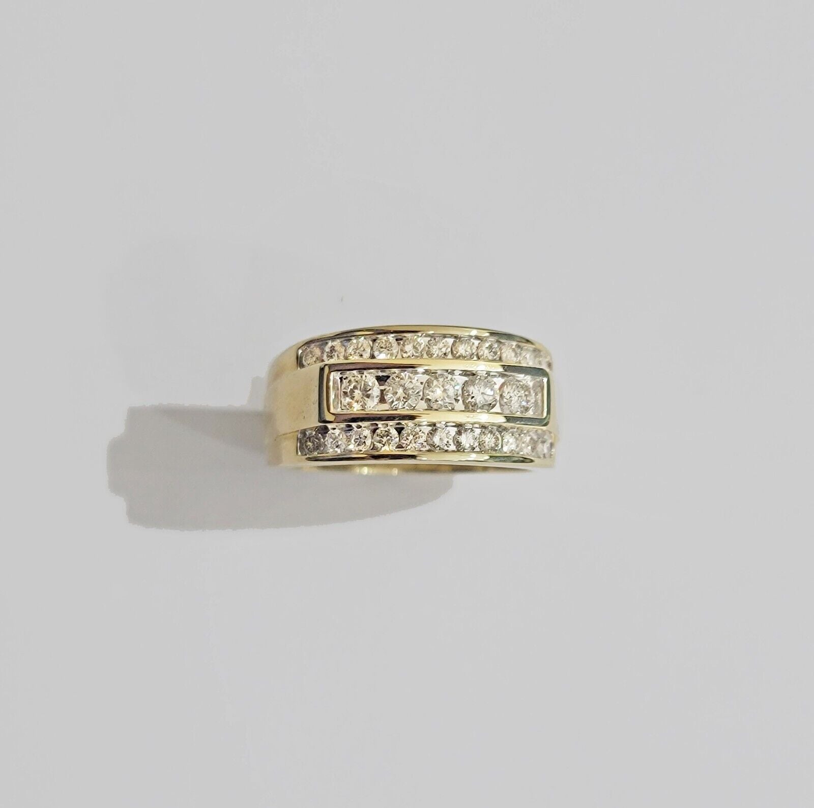 Real 10k 1CT Diamond Ring Men Band Natural Diamonds and Genuine 10kt Yellow Gold - GoldenLinQ