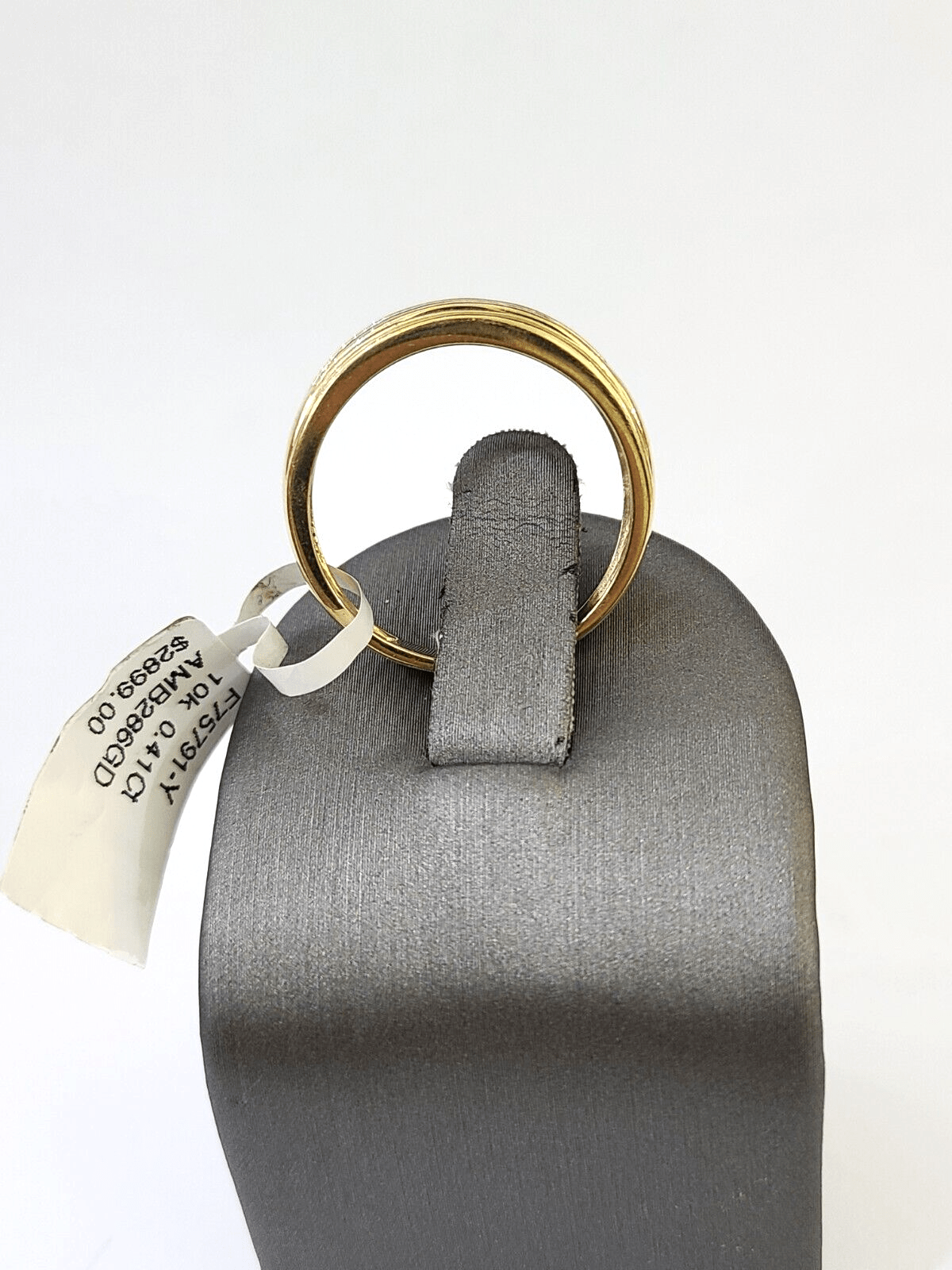 Real 10k 2 Row Diamond Mens Ring Yellow Gold Band Genuine Natural - GoldenlinQ