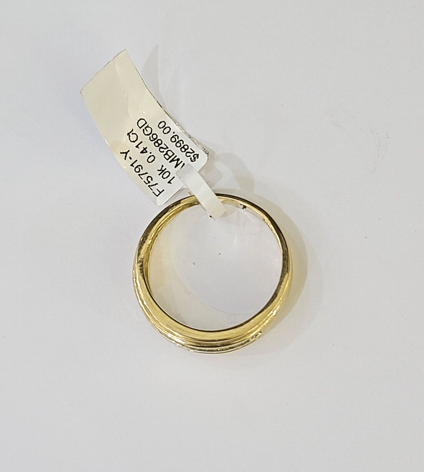 Real 10k 2 Row Diamond Mens Ring Yellow Gold Band Genuine Natural - GoldenlinQ