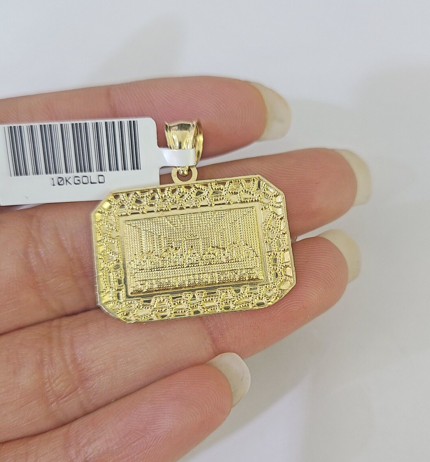 Real 10k 3mm Rope Chain Last Supper Pendant Charm 18" 20" 22" 24" 26" Set Yellow - GoldenlinQ