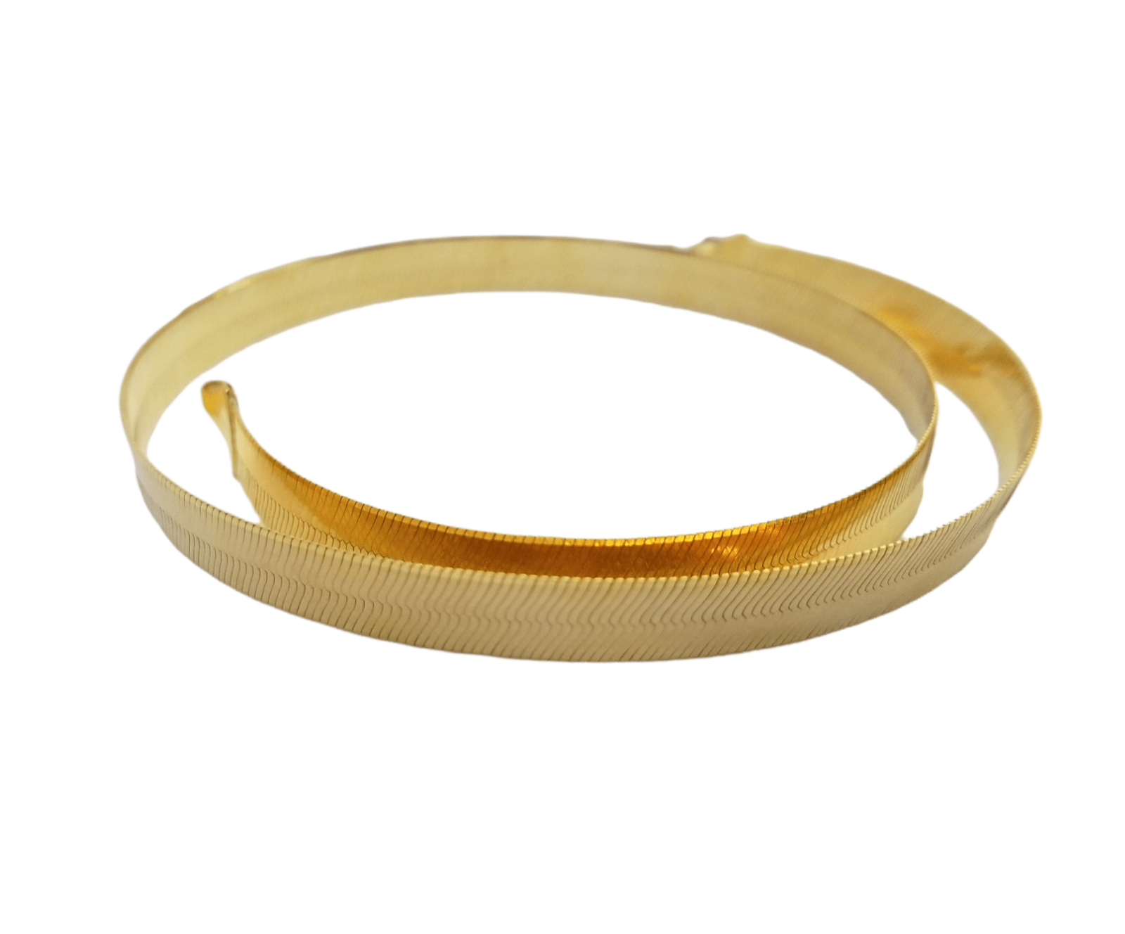 Real 10k 9mm Yellow Gold Herring Bone Chain Necklace 18" Lobster lock - GoldenlinQ