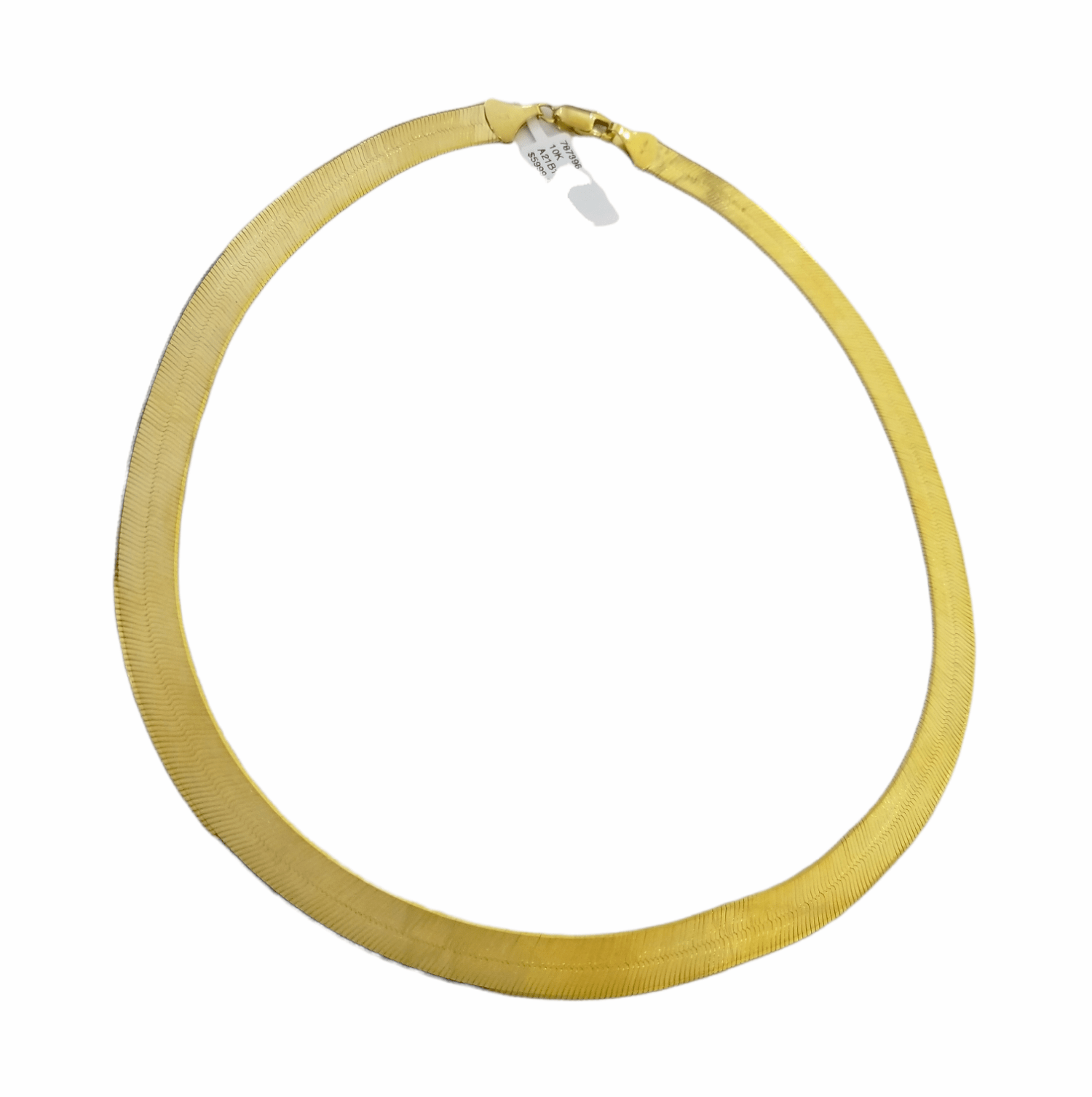 Real 10k 9mm Yellow Gold Herring Bone Chain Necklace 18" Lobster lock - GoldenlinQ