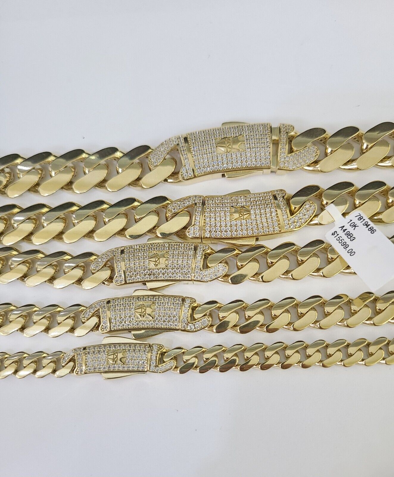 Real 10k Cuban Monaco Chain Necklace Gold Link Royal 7mm - 15mm 20" - 26" - GoldenlinQ