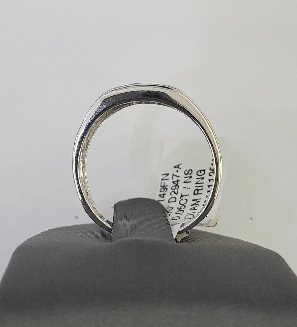 Real 10k DAD Diamond Ring Mens White Gold Size 10 Ring 10kt Genuine - GoldenlinQ