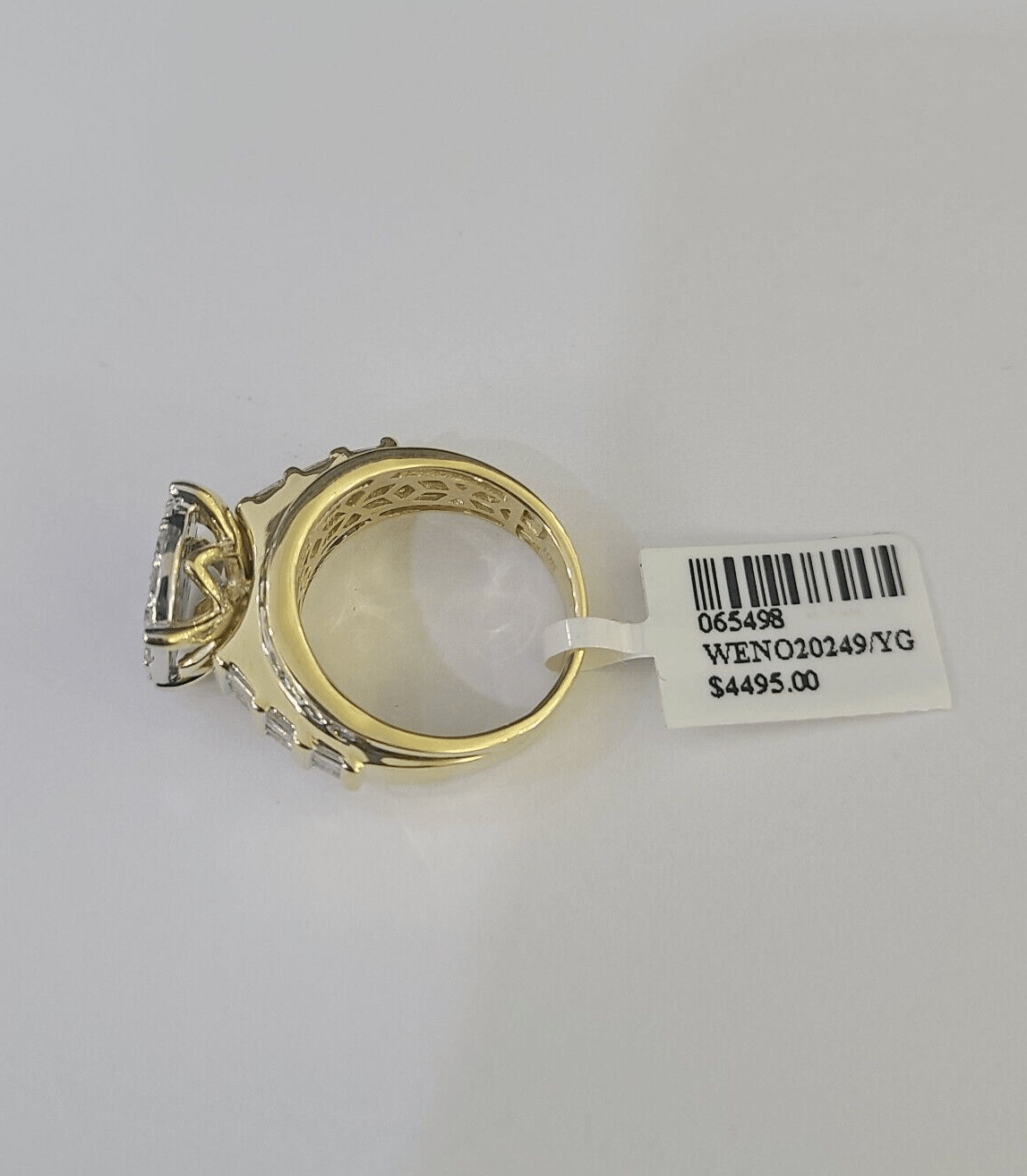 Real 10k Diamond Ladies Ring Yellow Gold Bridal Women Engagement Wedding - GoldenlinQ