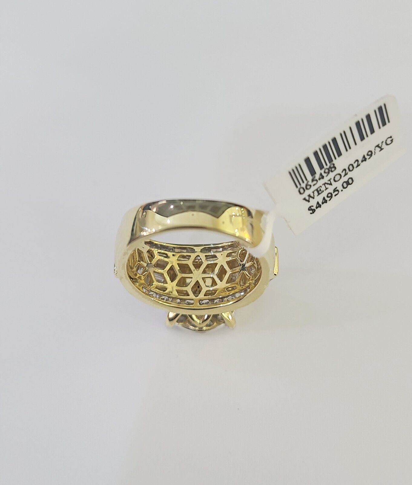 Real 10k Diamond Ladies Ring Yellow Gold Bridal Women Engagement Wedding - GoldenlinQ