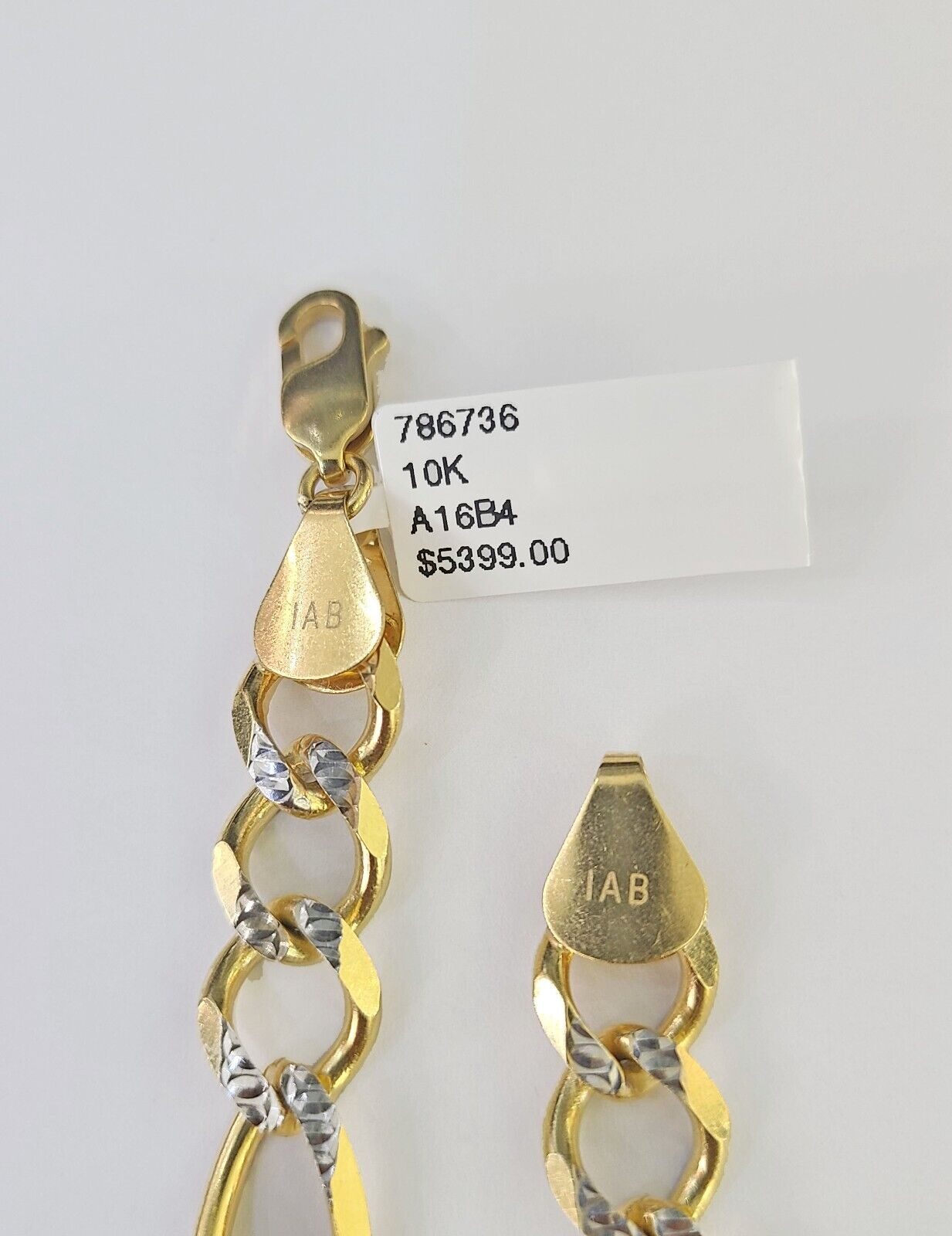 Real 10k Figaro link Bracelet Yellow Gold 9mm 8.5" Inches Solid Diamond Cut - GoldenlinQ