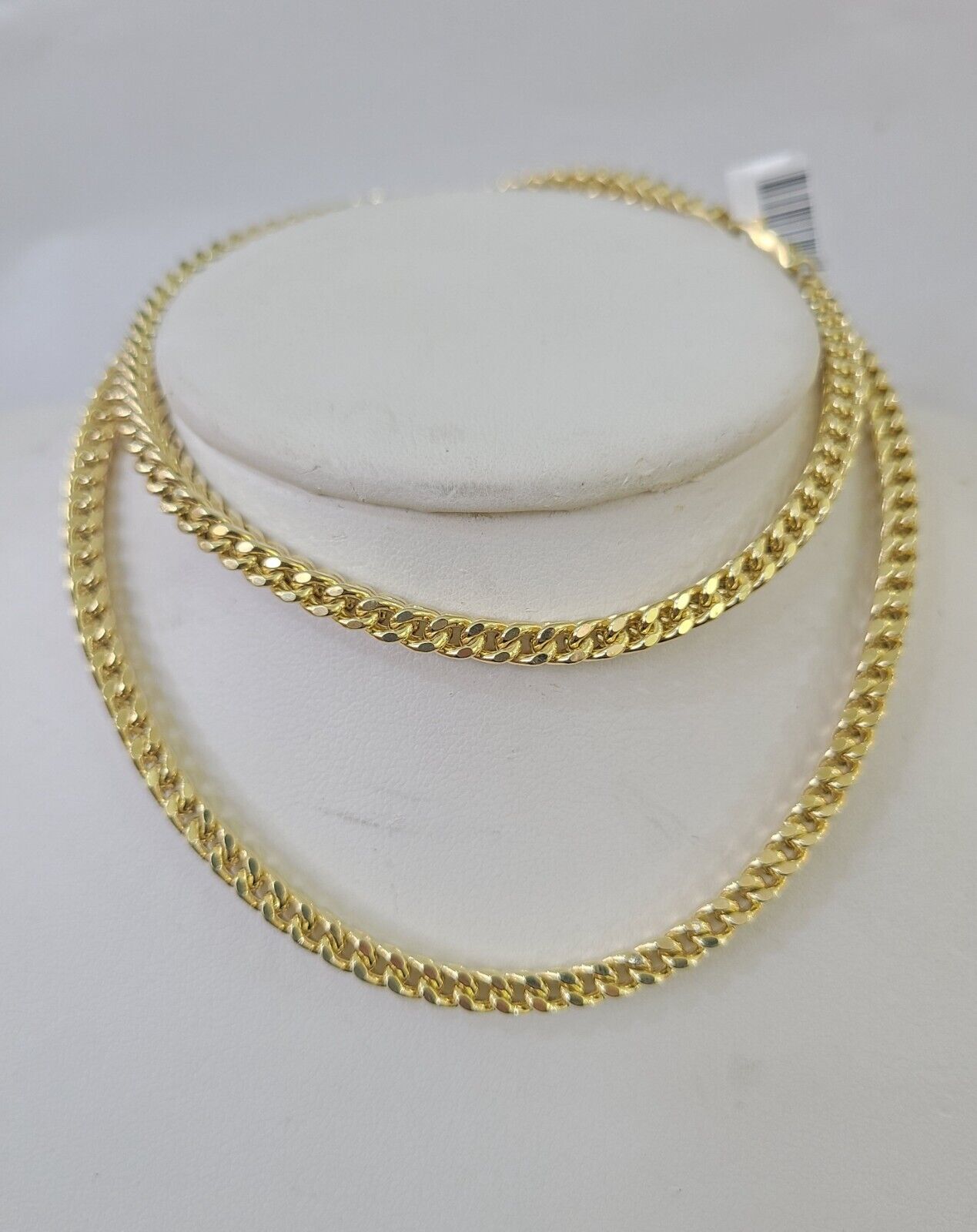 Real 10k Franco Chain Yellow gold 4mm 24inch necklace lobster lock 10kt - GoldenlinQ