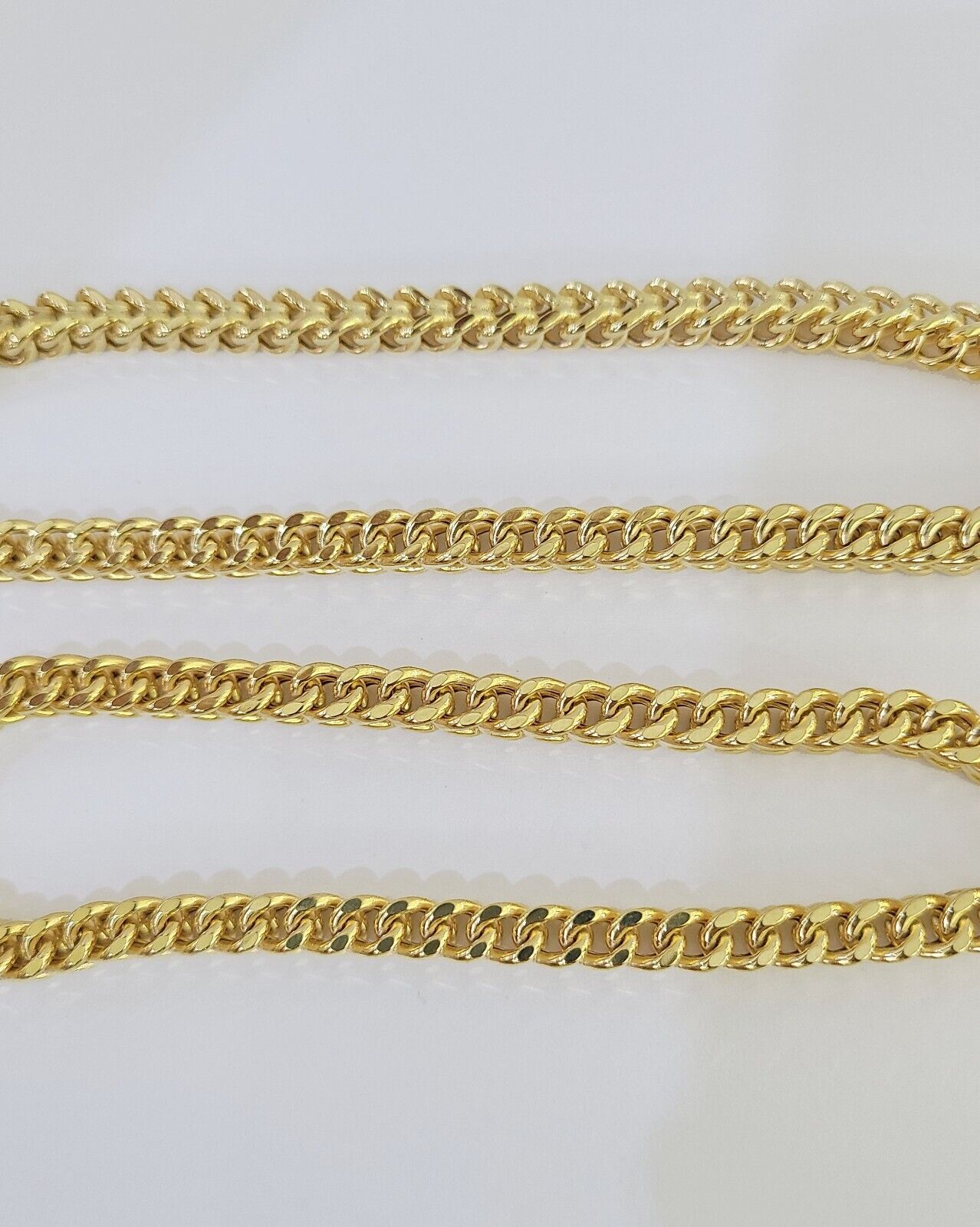 Real 10k Franco Chain Yellow gold 5mm 24inch Necklace lobster lock 10kt - GoldenlinQ