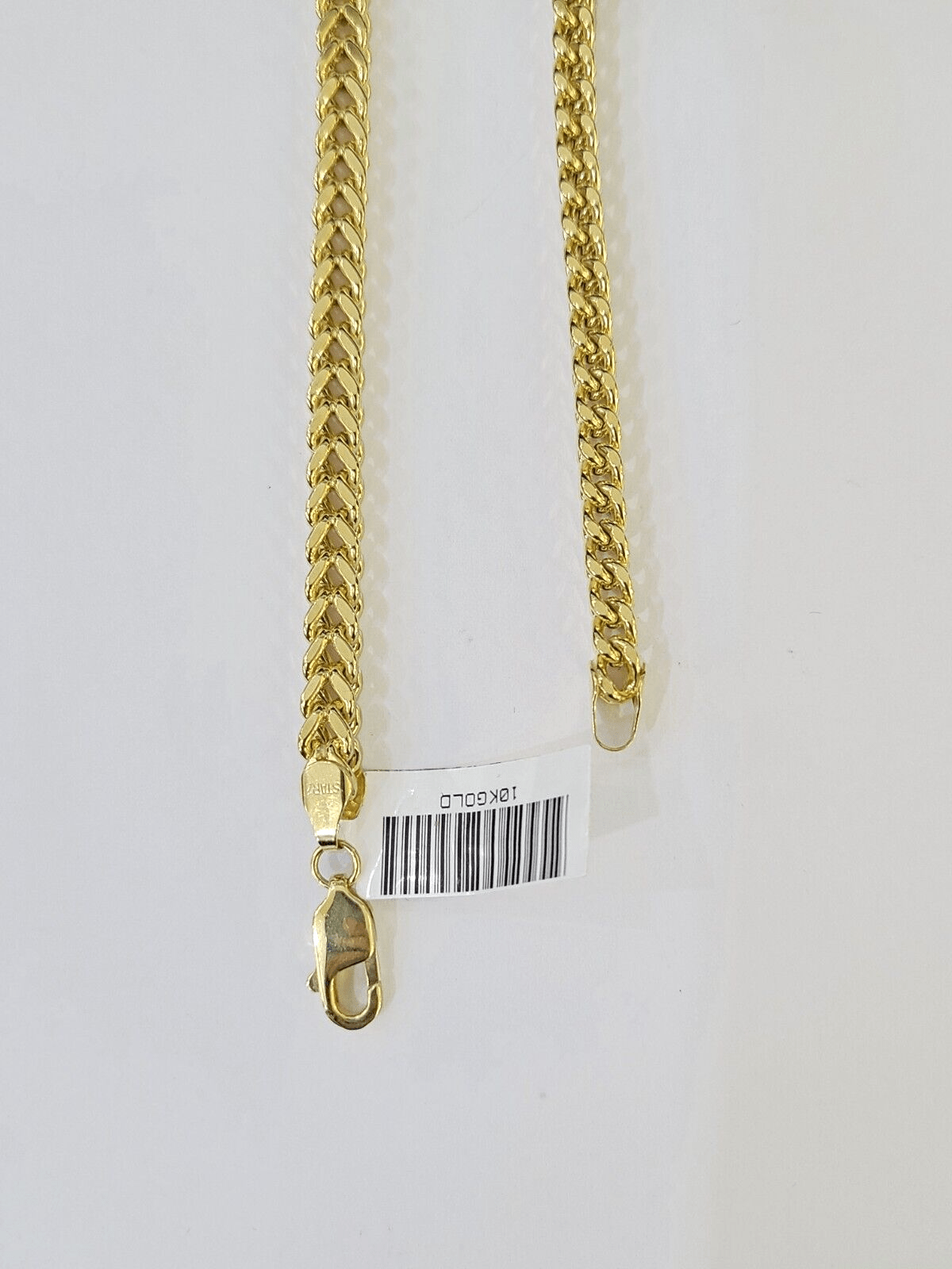 Real 10k Franco Yellow gold Chain 4mm 24inch necklace lobster lock 10kt - GoldenlinQ