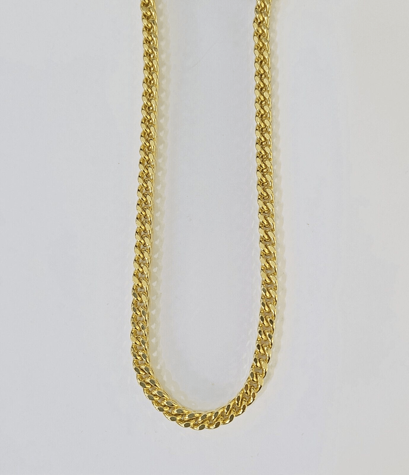 Real 10k Franco Yellow gold Chain 4mm 24inch necklace lobster lock 10kt - GoldenlinQ